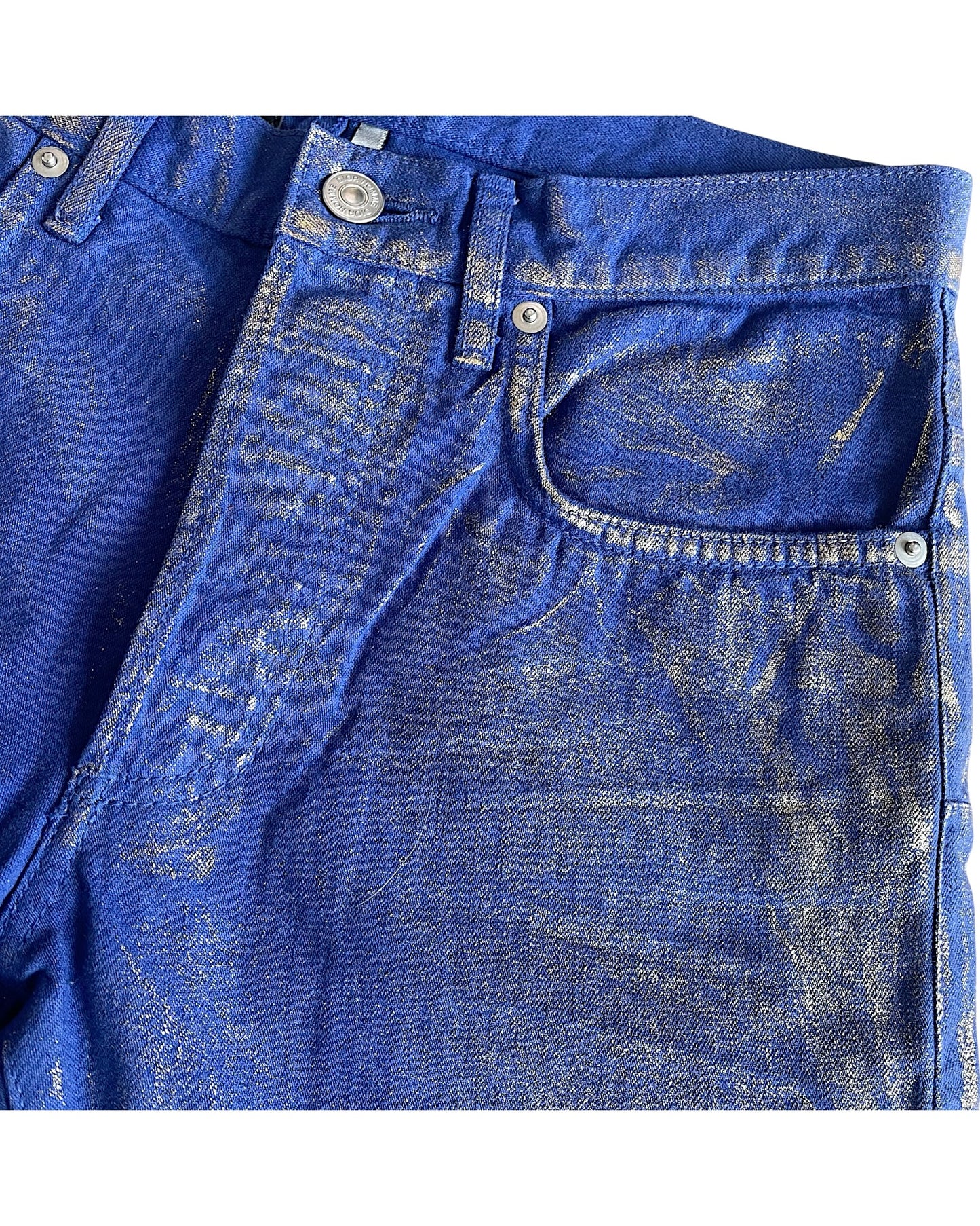 Dior Homme SS09 ‘Planisphère’ Luster Gold Wax Denim Jeans