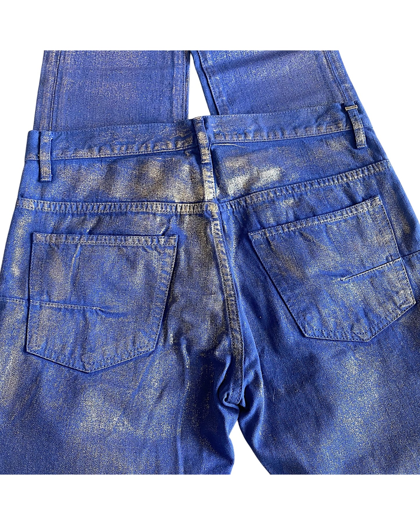 Dior Homme SS09 ‘Planisphère’ Luster Gold Wax Denim Jeans