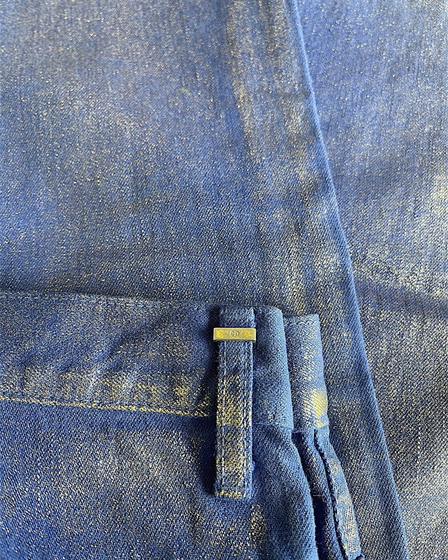 Dior Homme SS09 ‘Planisphère’ Luster Gold Wax Denim Jeans