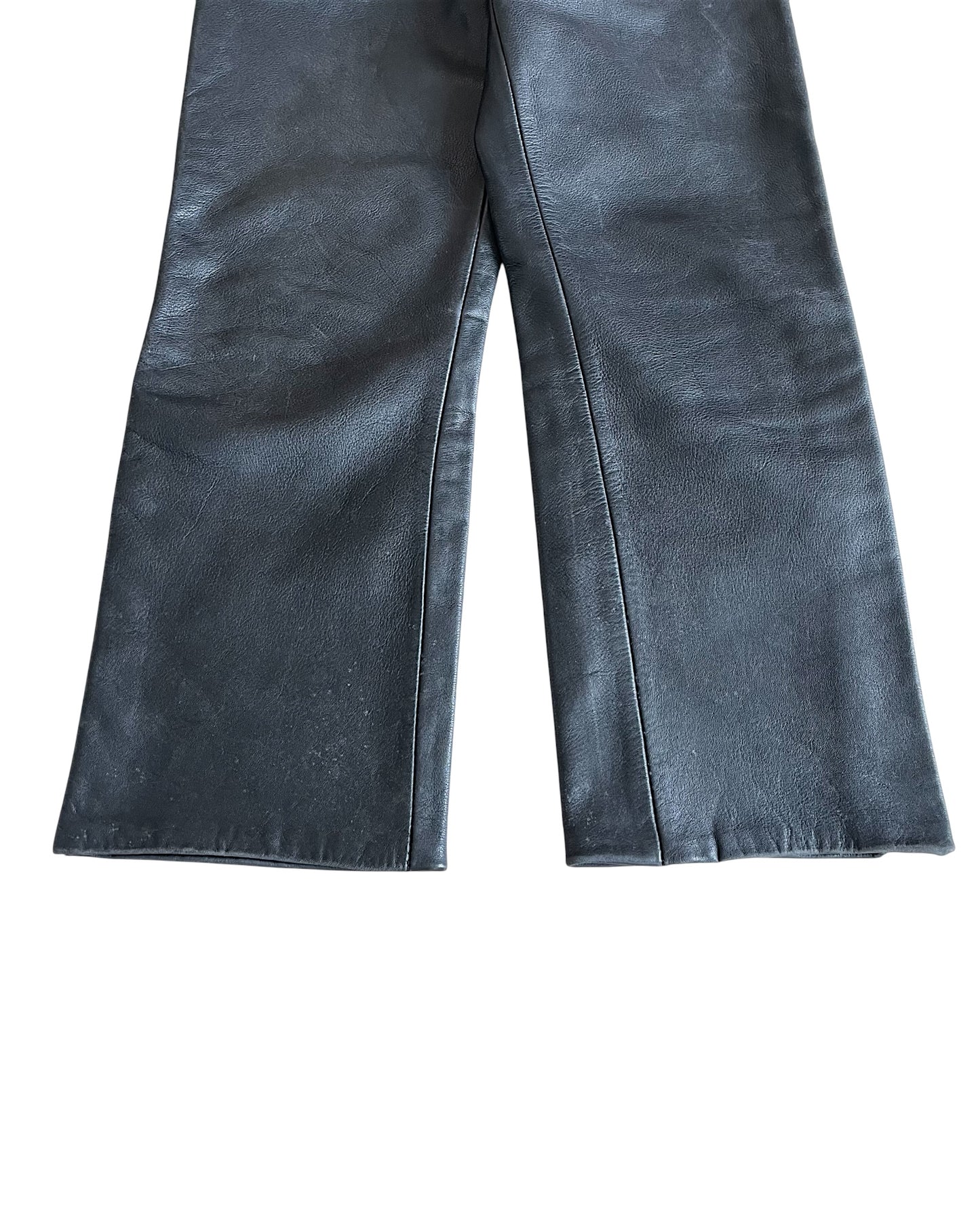 Kadoya Straight Leg Cowhide Leather Lined Motorcycle Pants