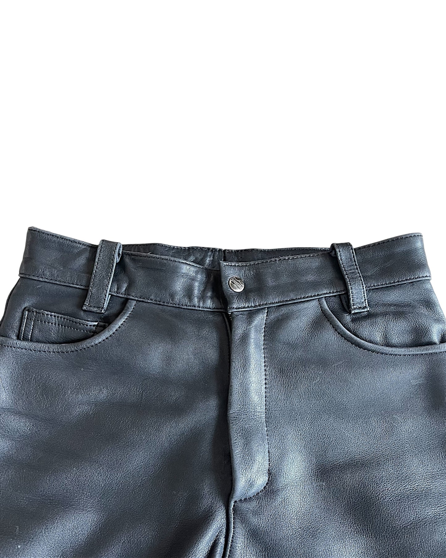 Kadoya Straight Leg Cowhide Leather Lined Motorcycle Pants