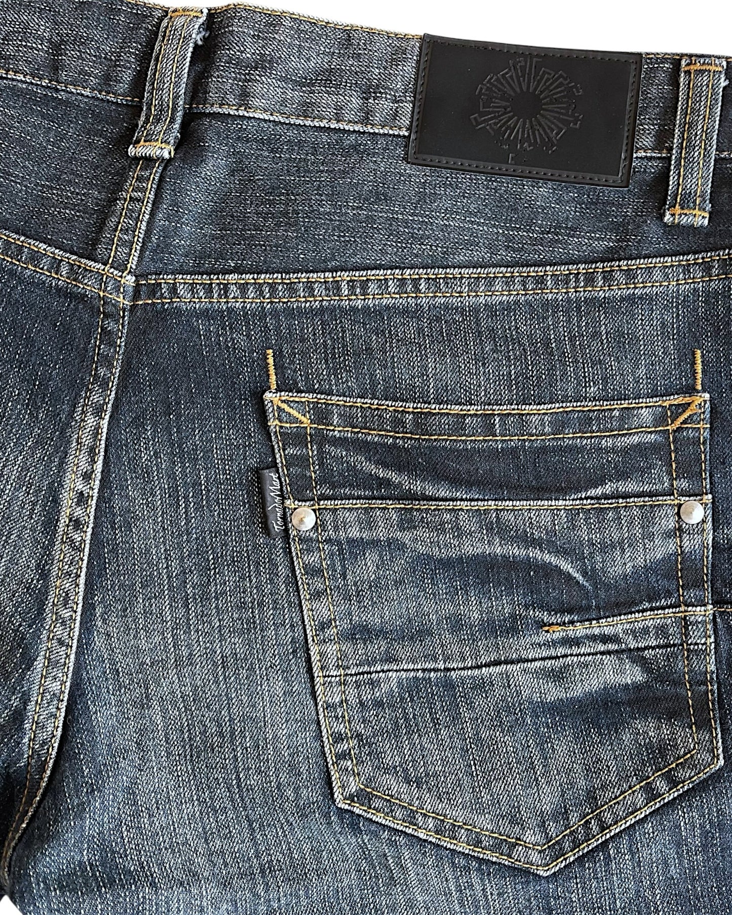 Tornado Mart Whisker Blue Wash Bootcut Denim Jeans
