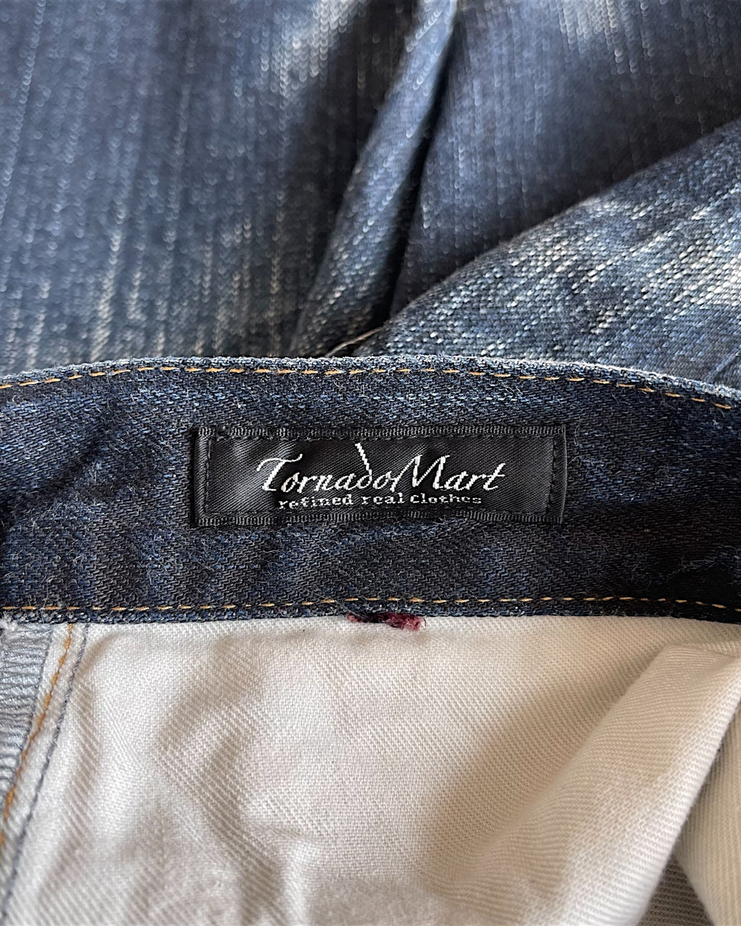 Tornado Mart Whisker Blue Wash Bootcut Denim Jeans