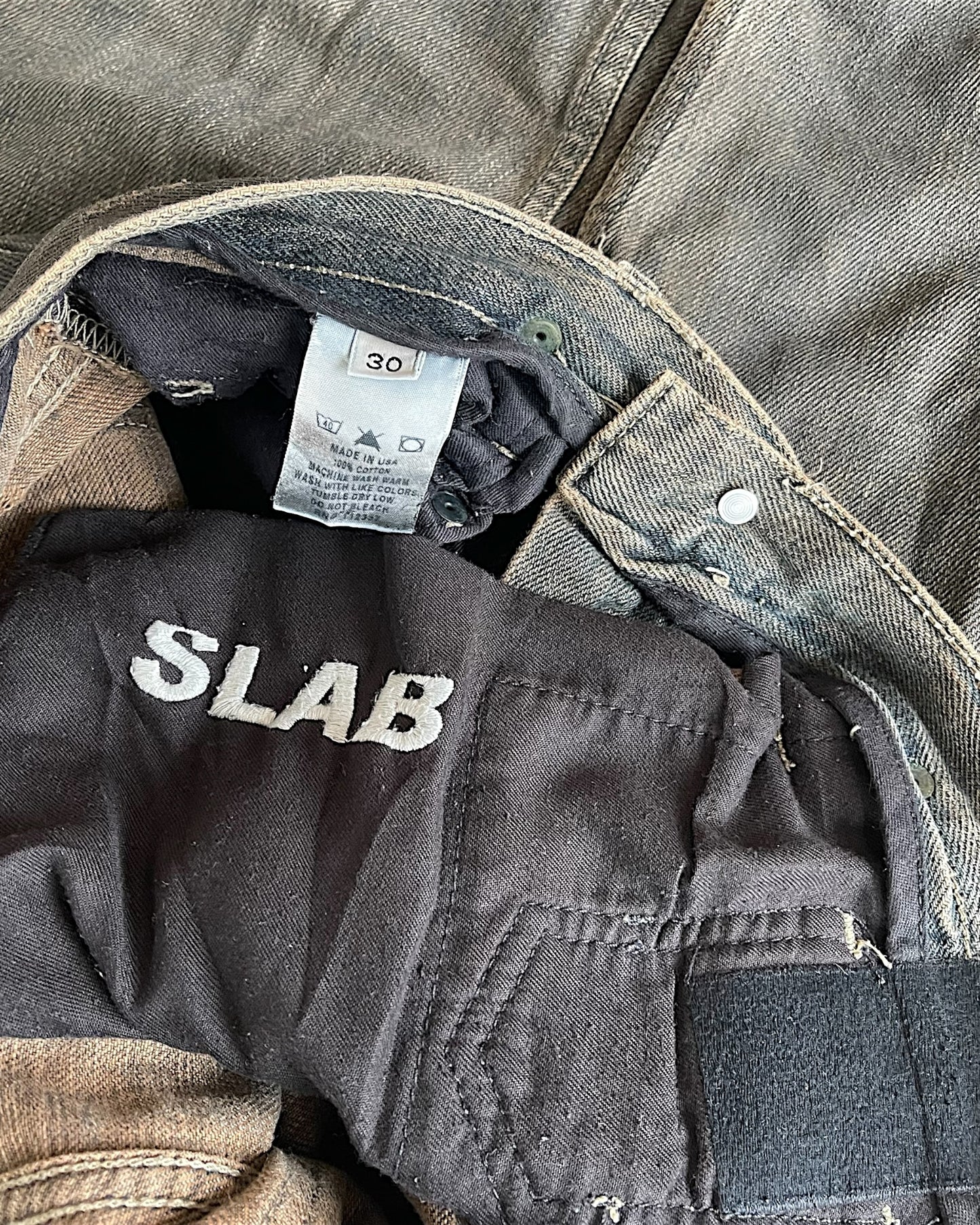 Rick Owens 00s SLAB Mud Coated Denim Jeans