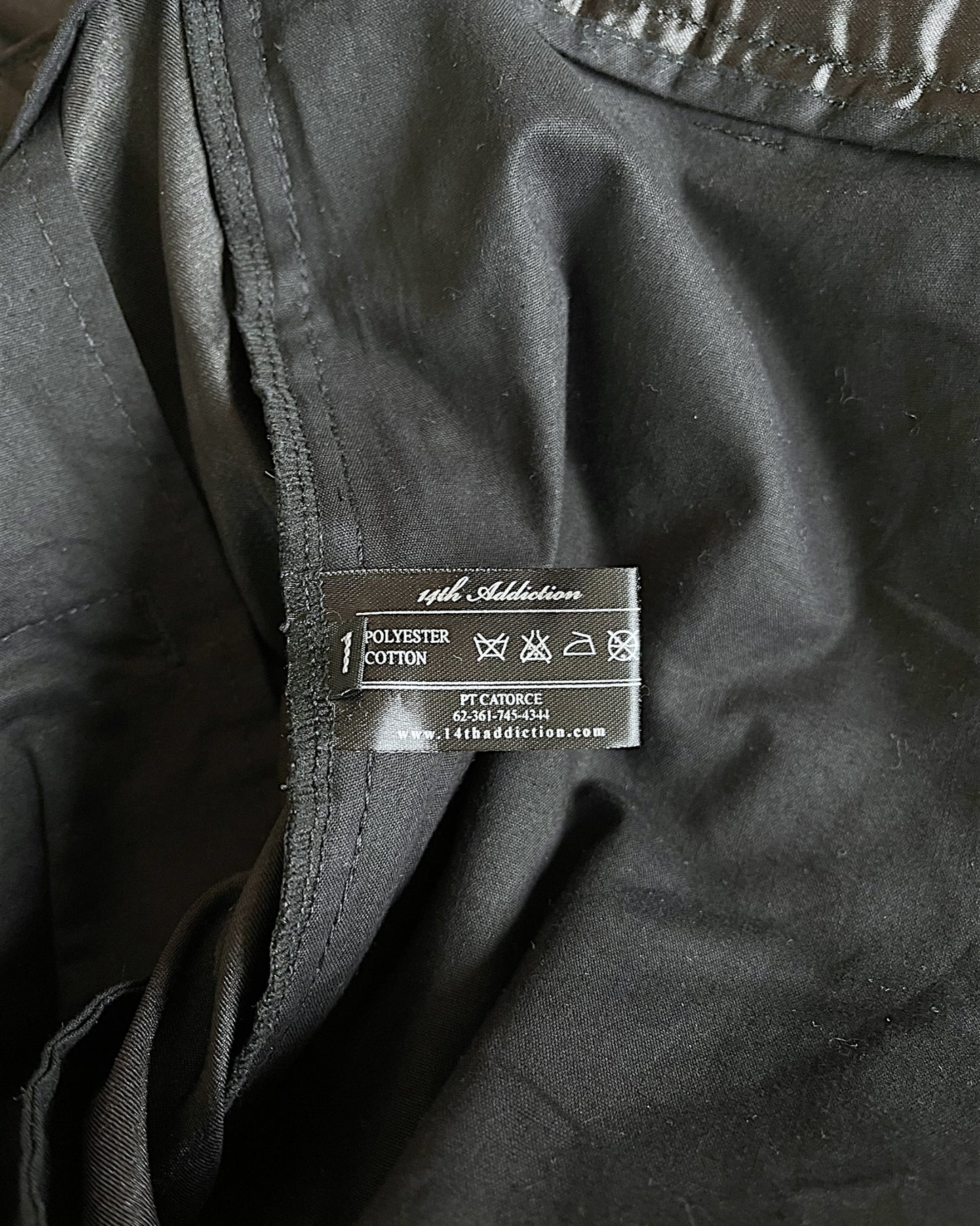 14th Addiction Wrap Hook Closure Wide Leg Slack Pants