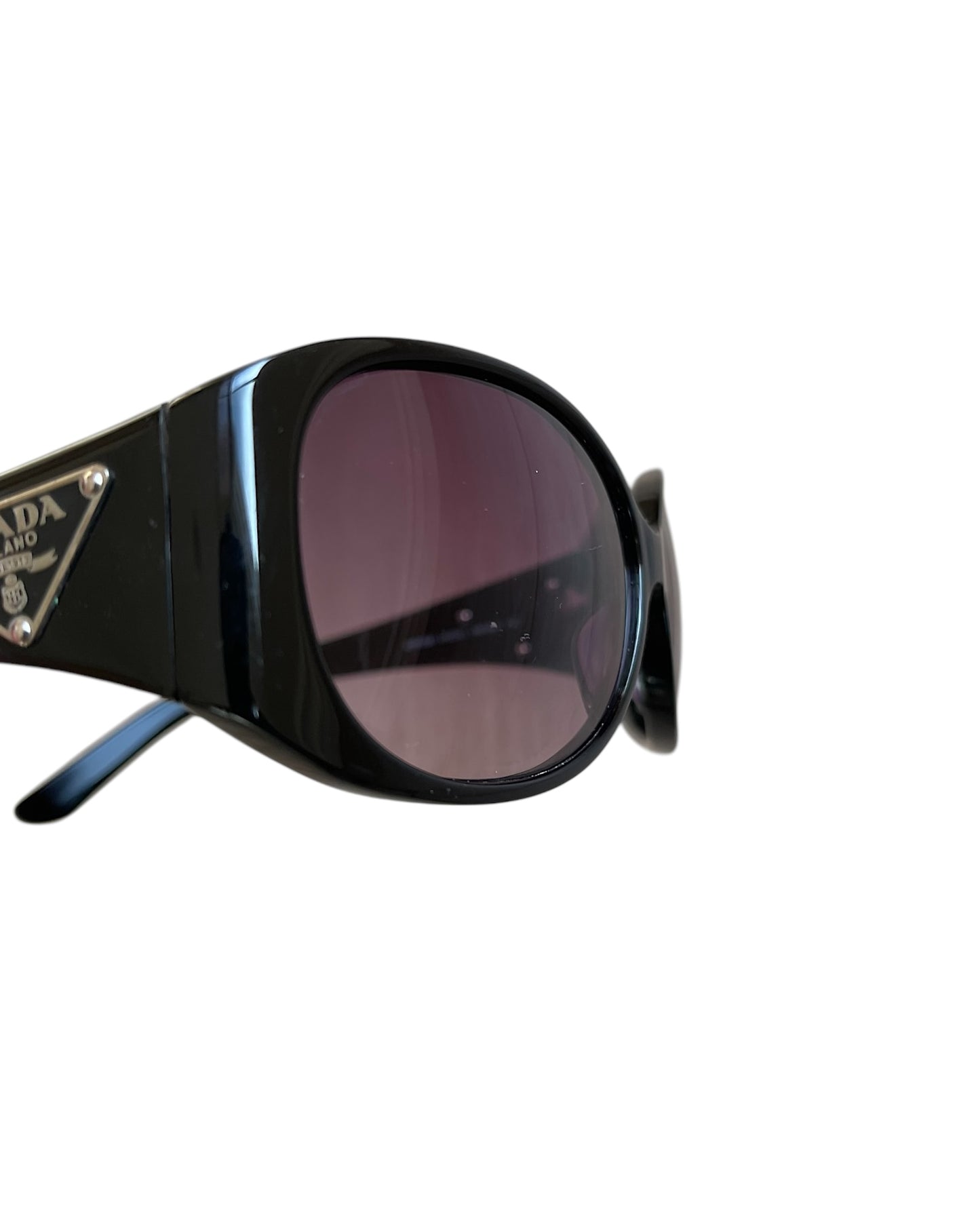Prada Milano Logo Round Cat Eye Sunglasses