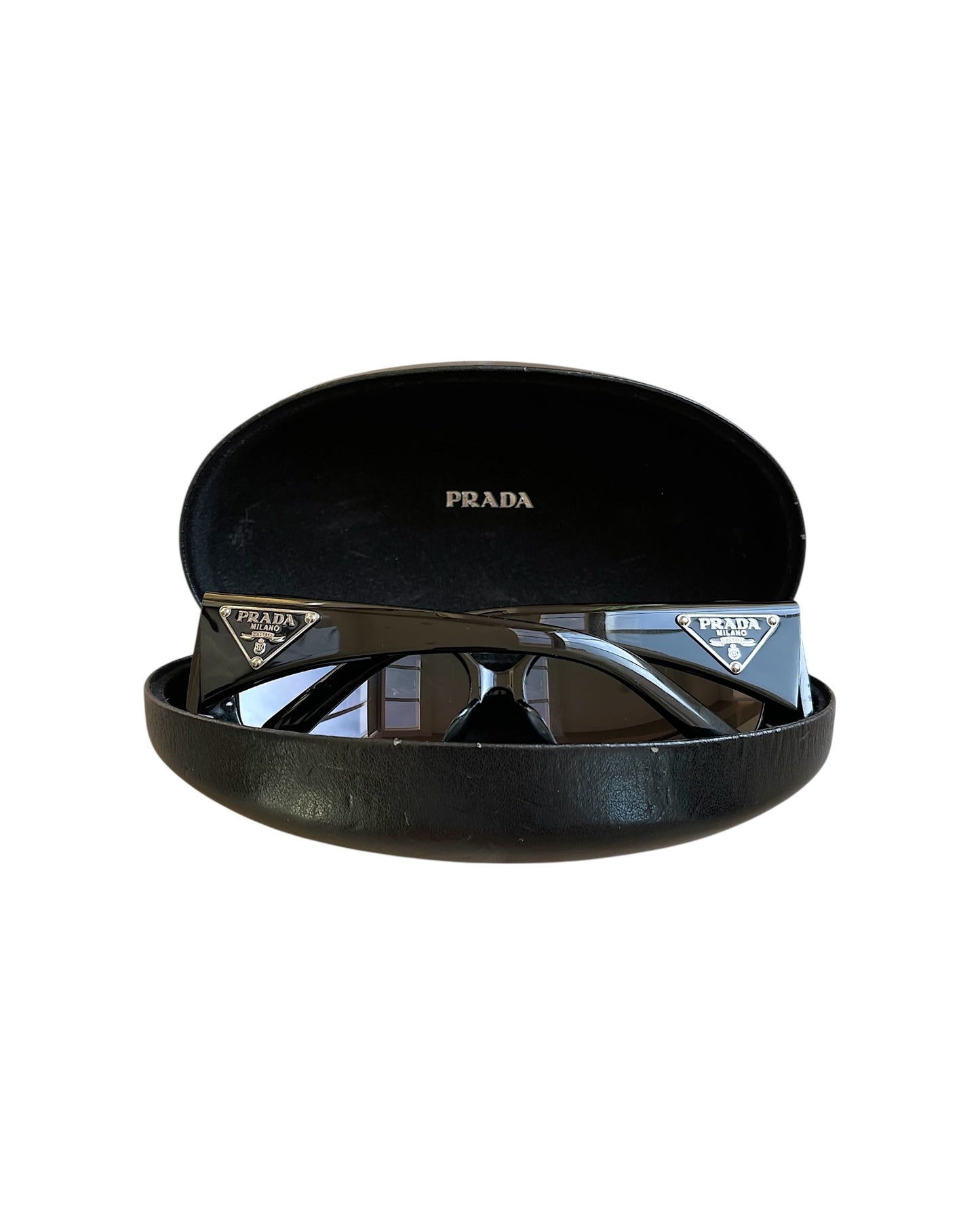 Prada Milano Logo Round Cat Eye Sunglasses