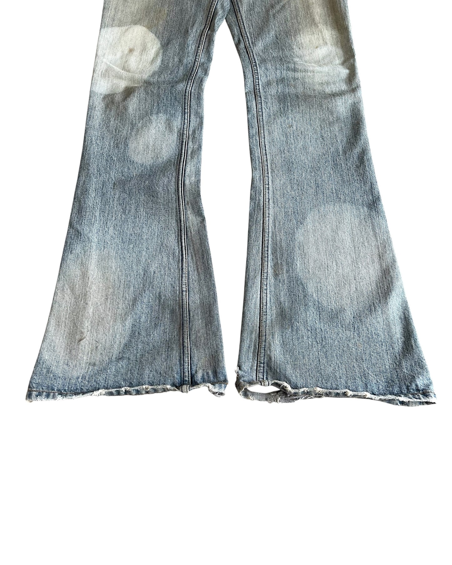 L.G.B. 00s Oil Spill Dirt Wash Flare Wolf Denim Jeans