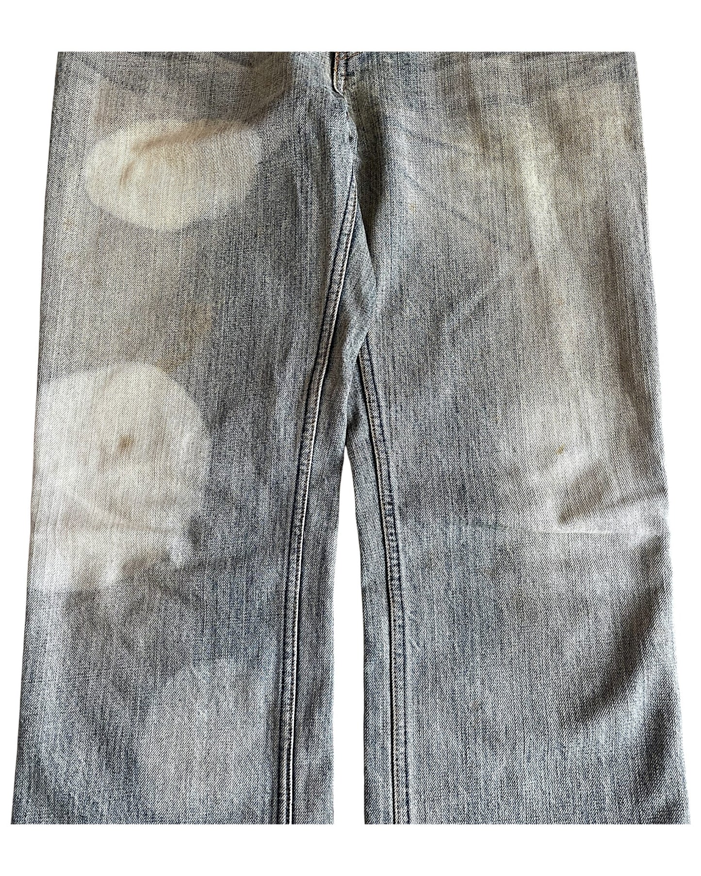 L.G.B. 00s Oil Spill Dirt Wash Flare Wolf Denim Jeans
