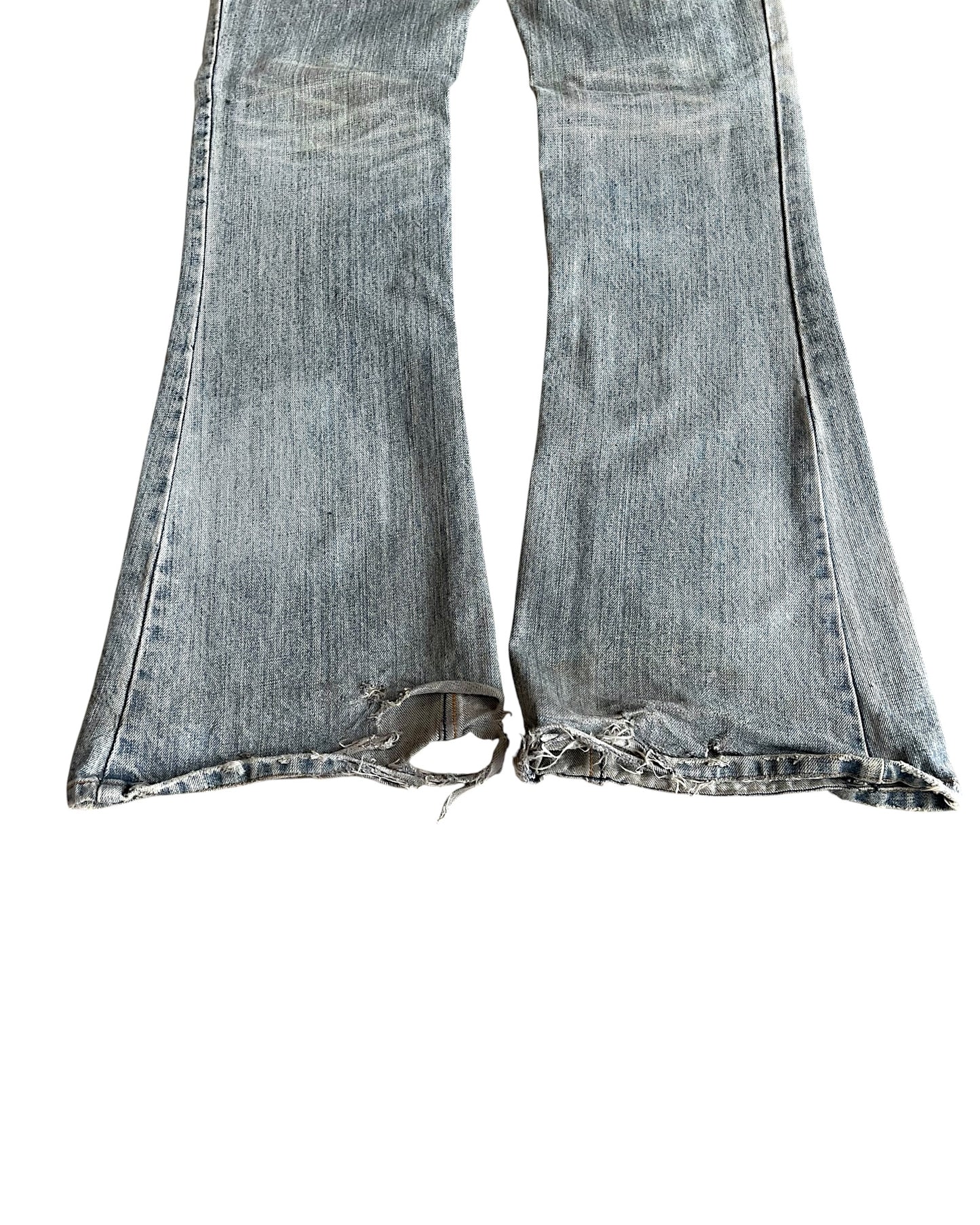 L.G.B. 00s Oil Spill Dirt Wash Flare Wolf Denim Jeans