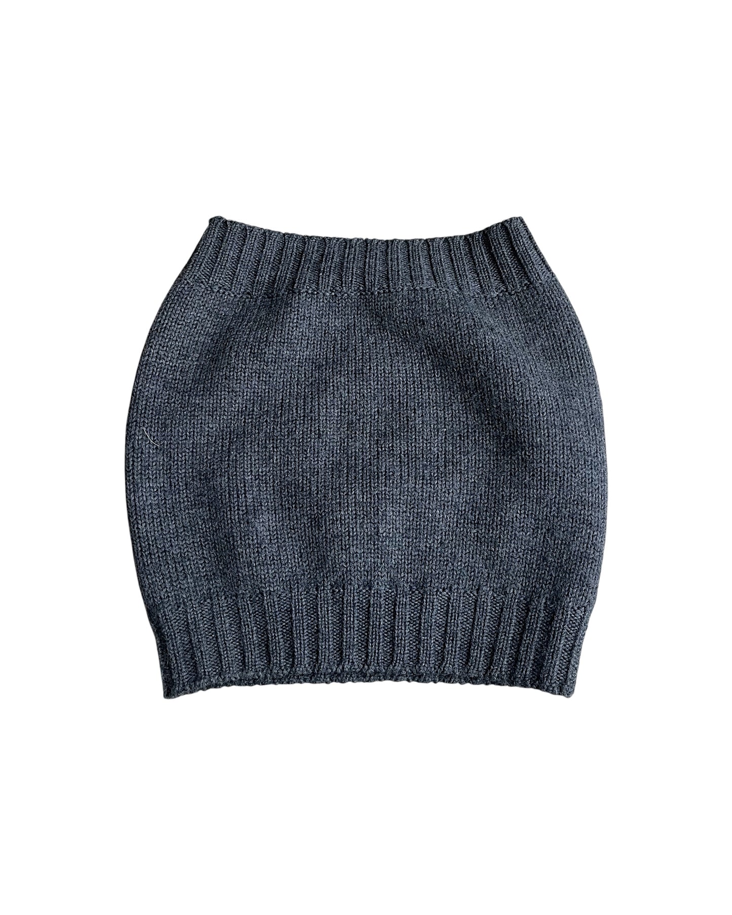 Beauty:Beast 2000s Embroidery Logo Open Top Wool Knit Hat