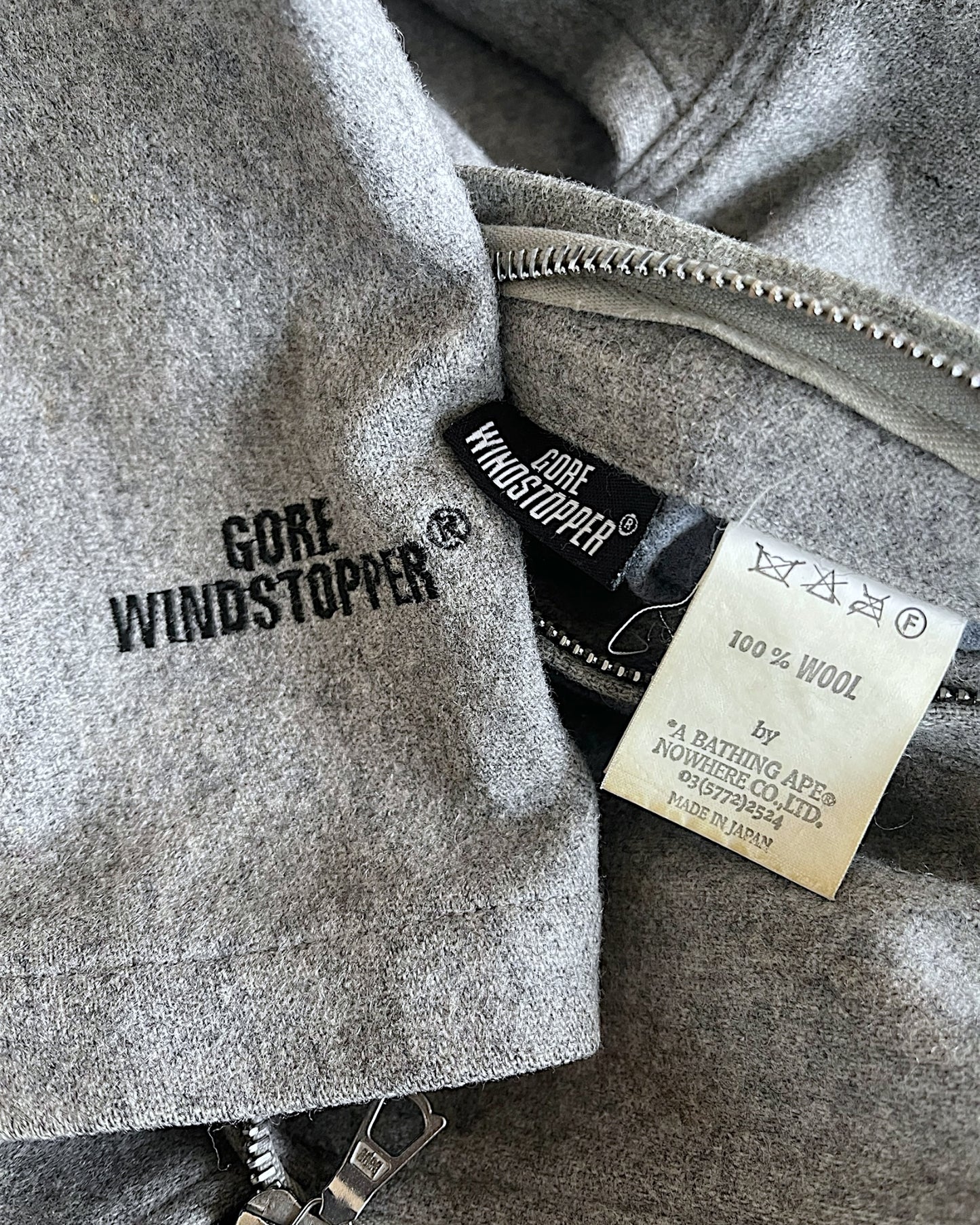 Bape 2000s Gore Windstopper Wool Riders Jacket