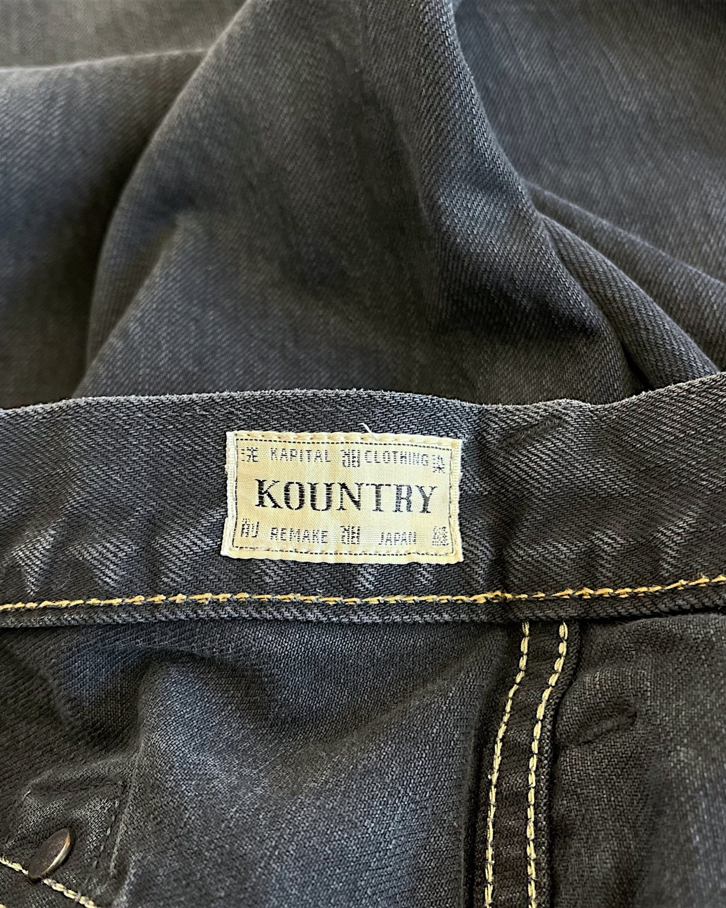 Kapital Kountry SS19 Distressed Skeleton Bones Denim Jeans