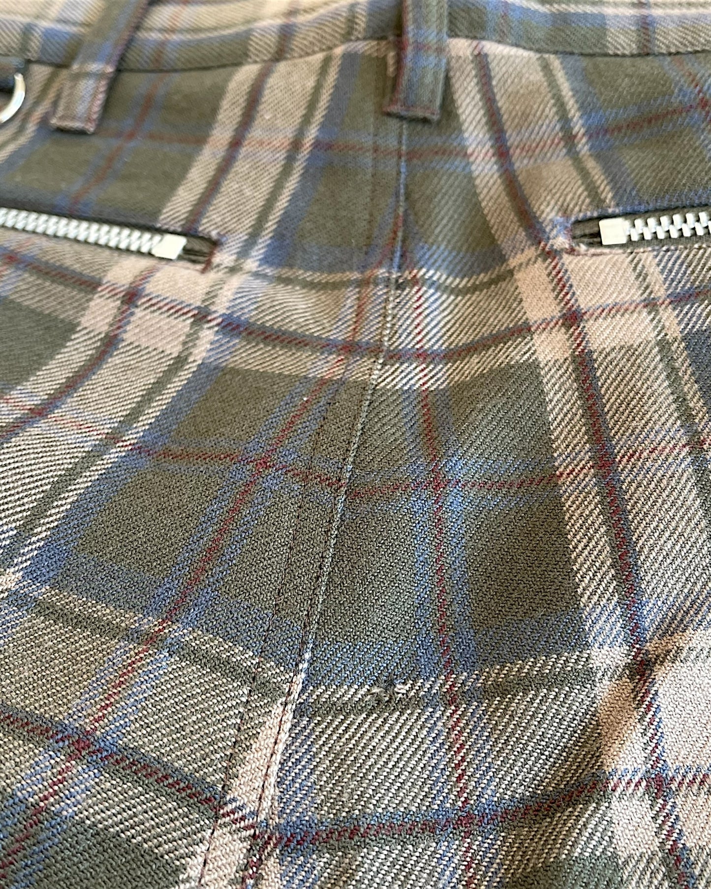 Undercover AW00 'Melting Pot' Star Knee Plaid Wool Zipper Pants