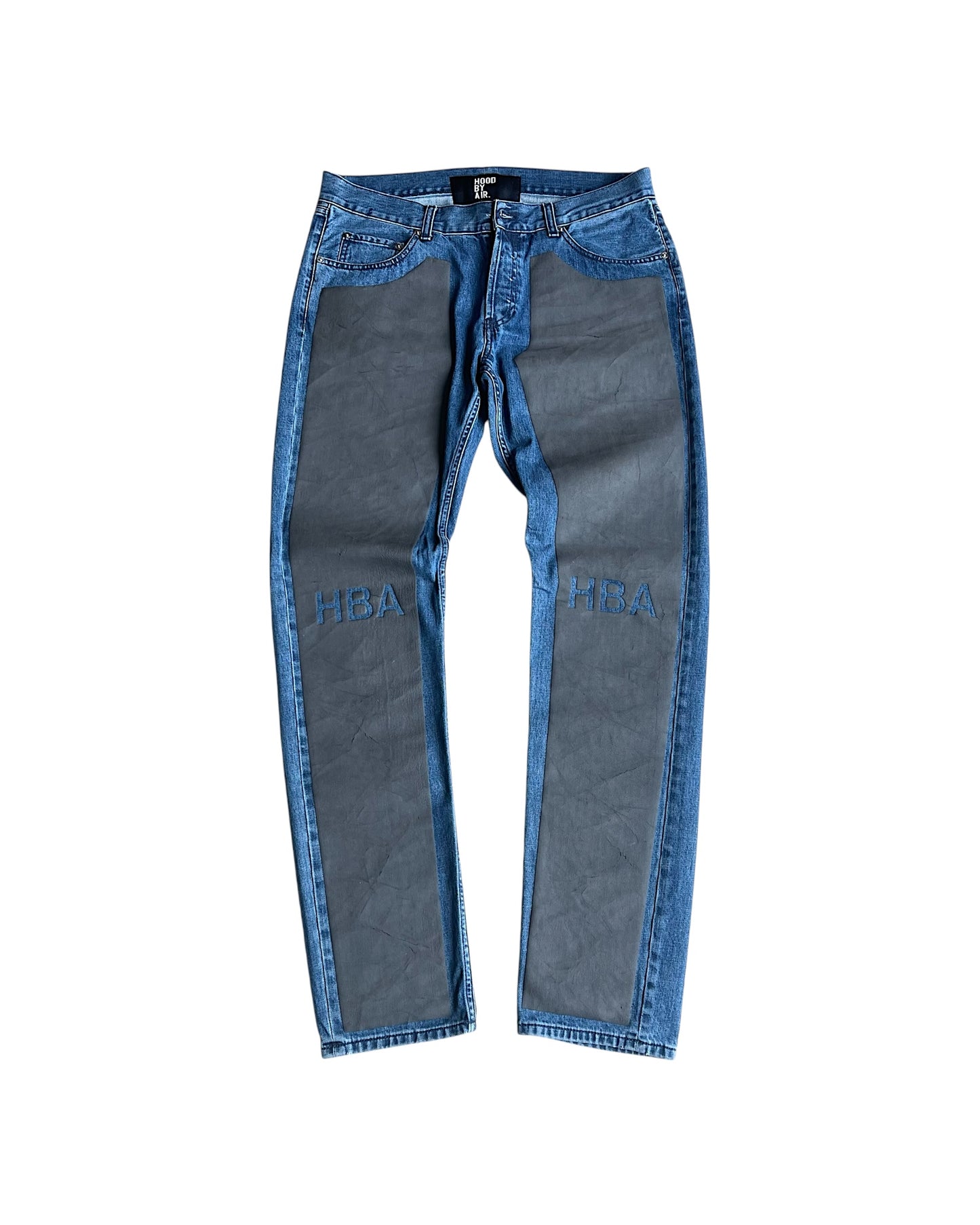 Hood By Air SS17 Rubber Panel HBA Knee Cutout Denim Jeans
