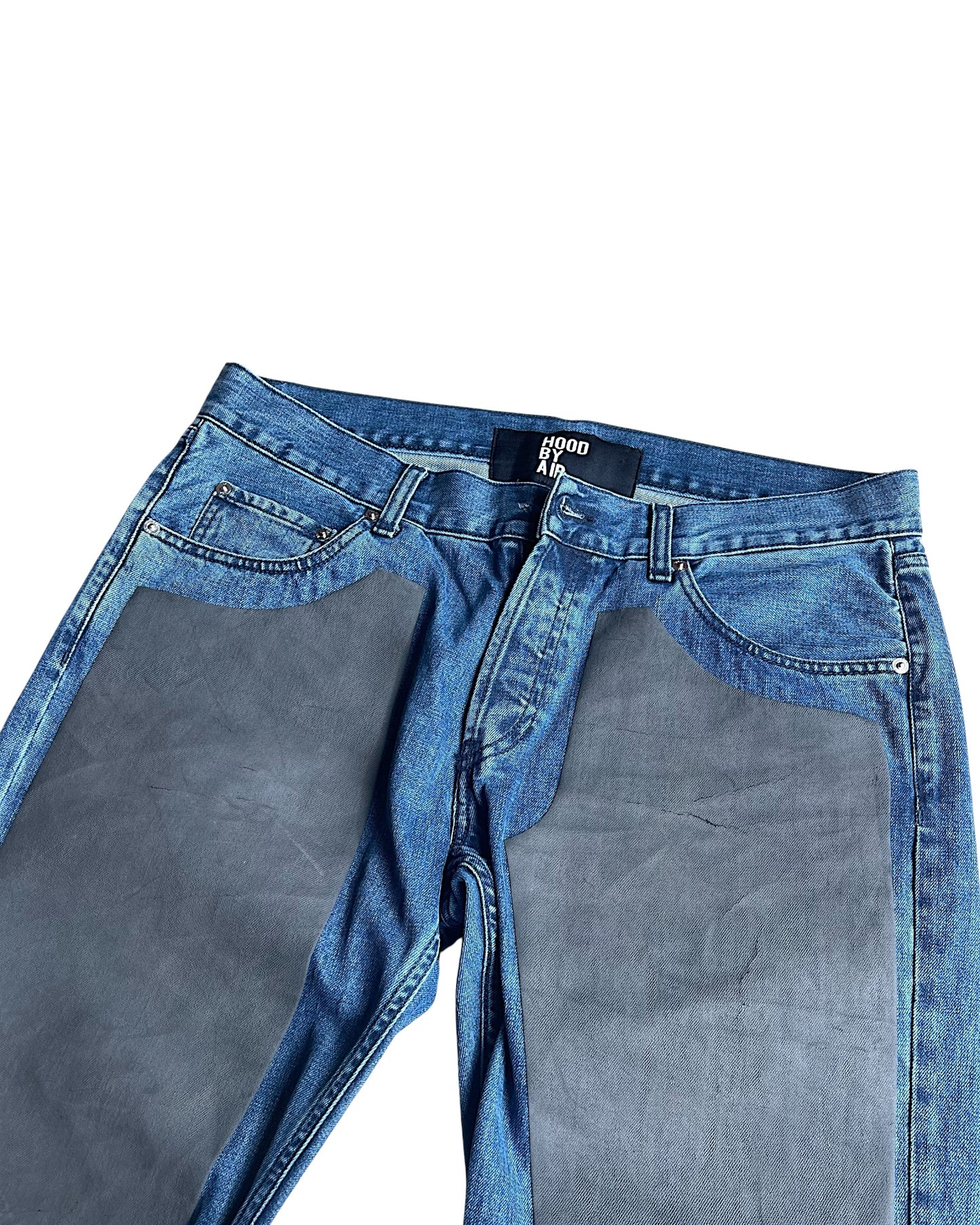 Hood By Air SS17 Rubber Panel HBA Knee Cutout Denim Jeans