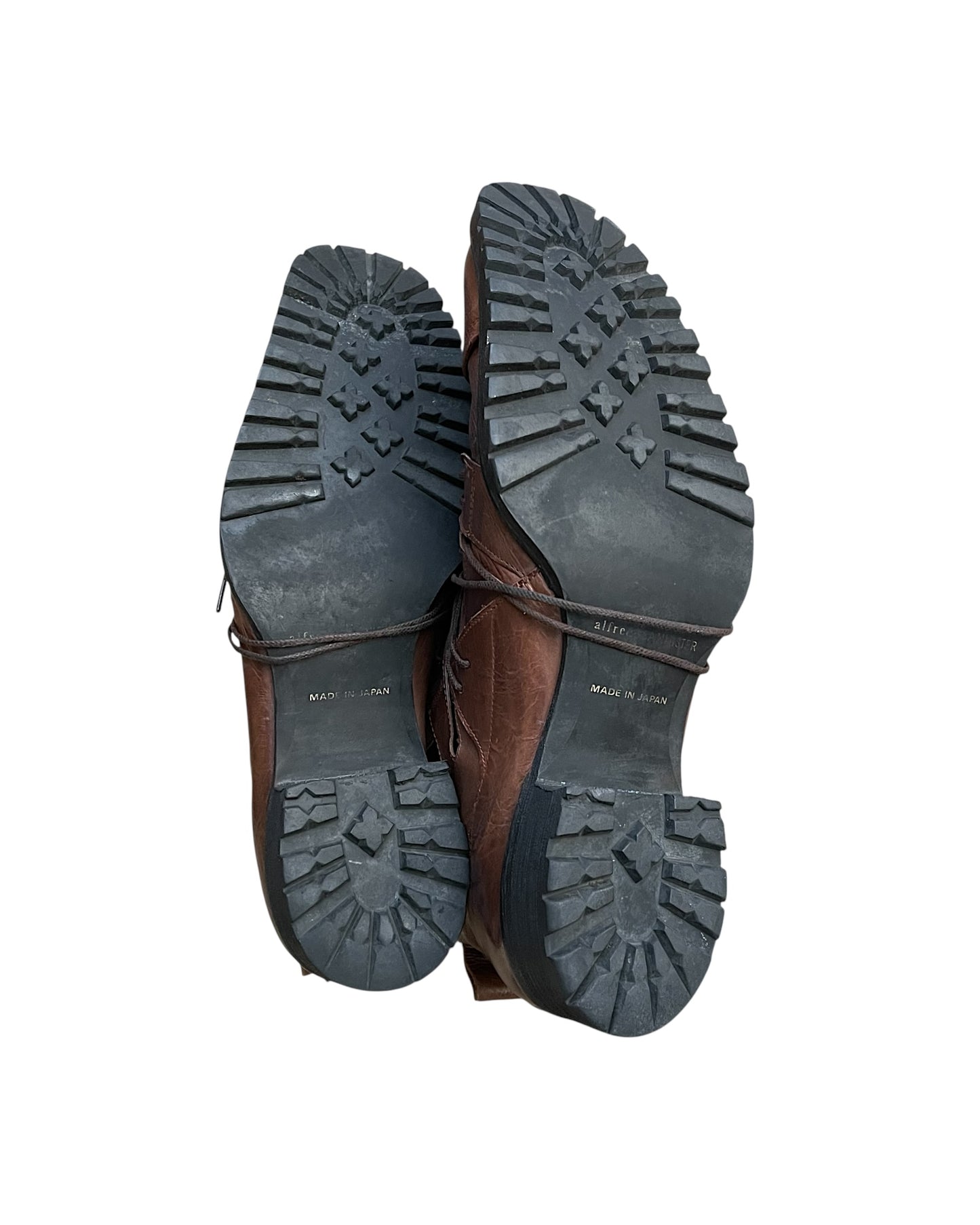 Alfredo Bannister Layered Multi-Lace Leather Derby Boots