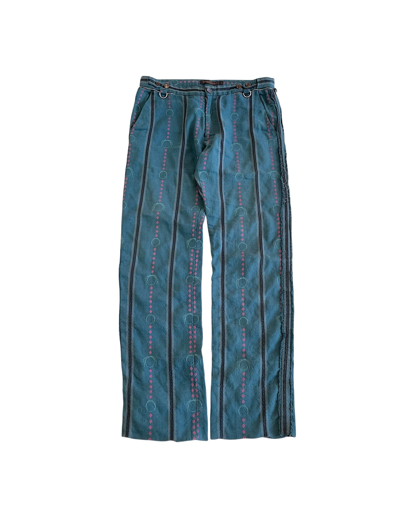 Undercover SS03 'Scab' Ethnic Tribal Giz Embroidery Pants