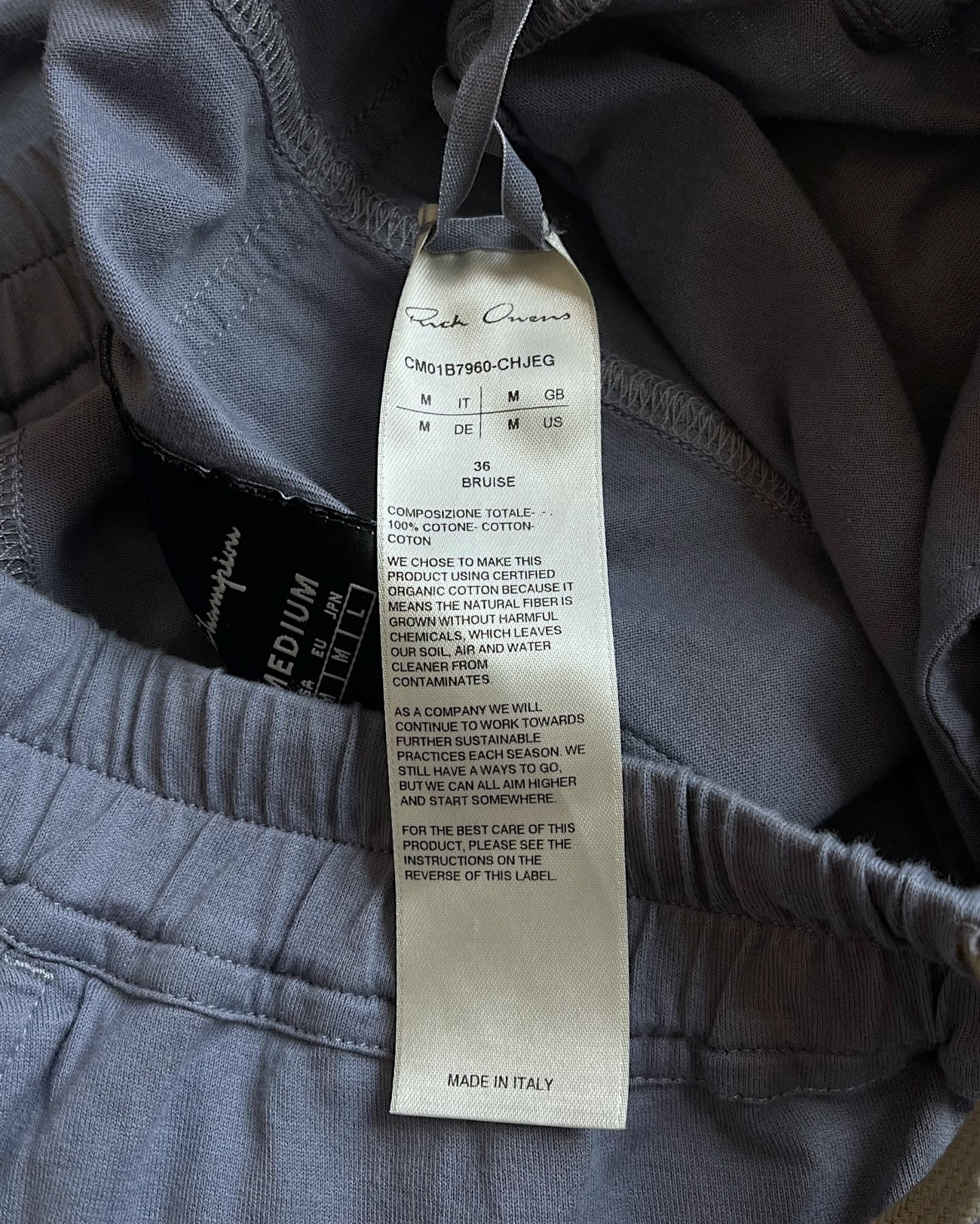 Rick Owens x Champion SS20 Bruise Prisoner Pentagram Jogger Sweatpants