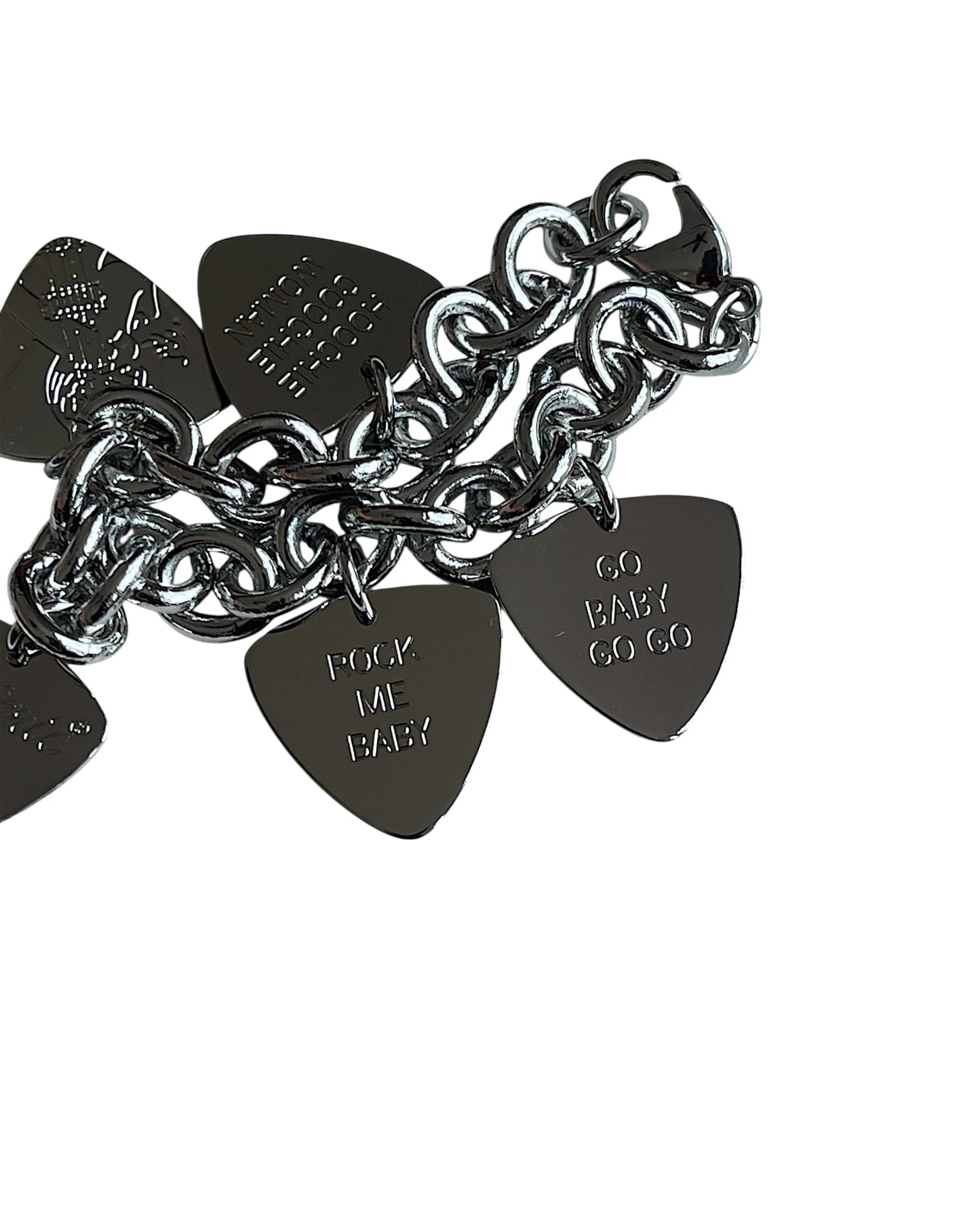 Hysteric Glamour Guitar Picks Women Go Baby Link Bracelet