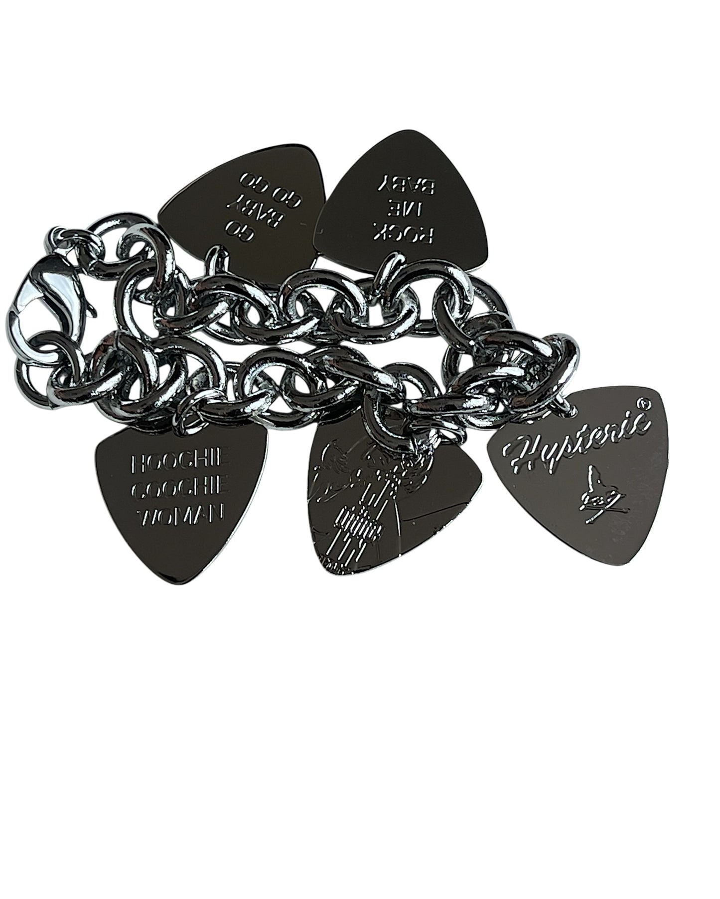 Hysteric Glamour Guitar Picks Women Go Baby Link Bracelet