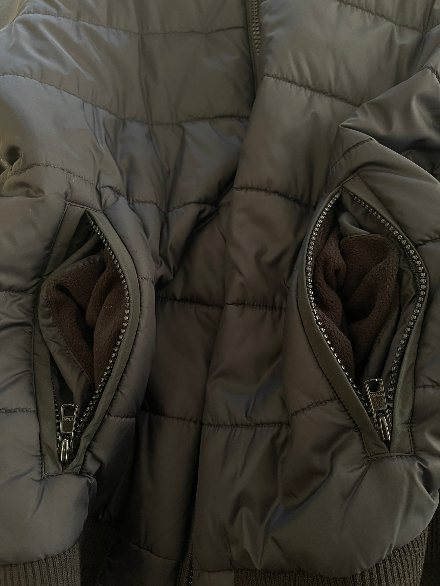 Undercover SS07 "Purple" Nylon Padded Lamb Leather Sleeves Hybrid Jacket