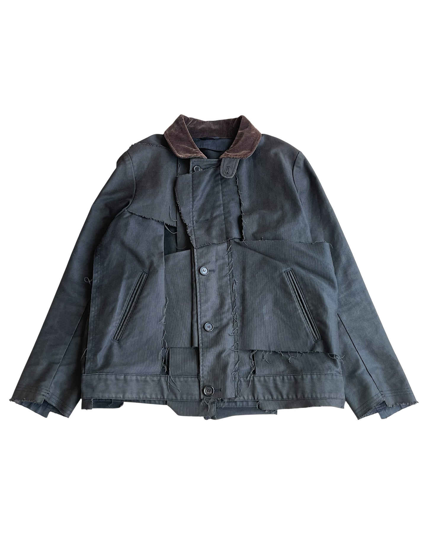 Mihara Yasuhiro FW2016/17 Runway Reconstructed Patchwork Openwork Jacket