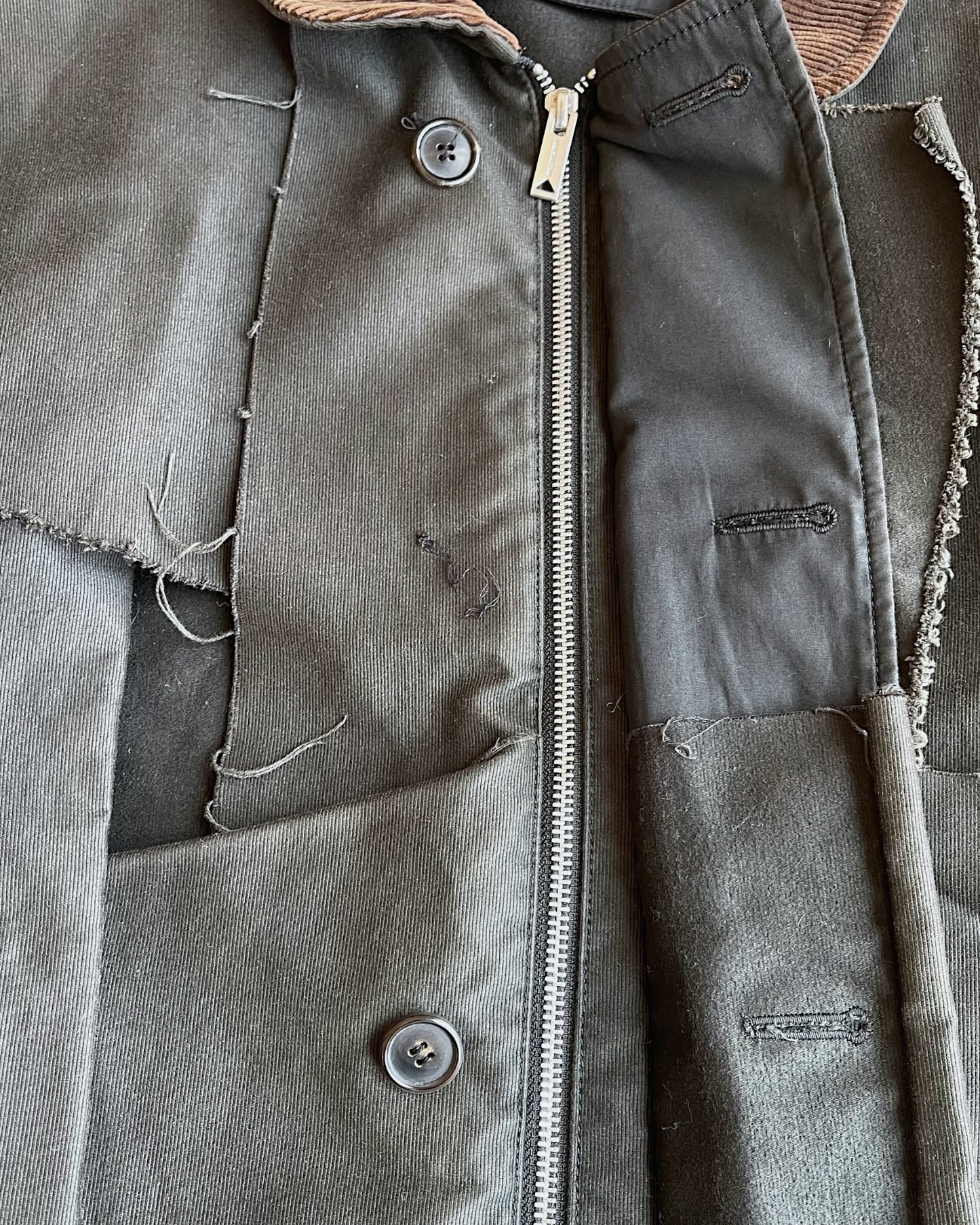 Mihara Yasuhiro FW2016/17 Runway Reconstructed Patchwork Openwork Jacket