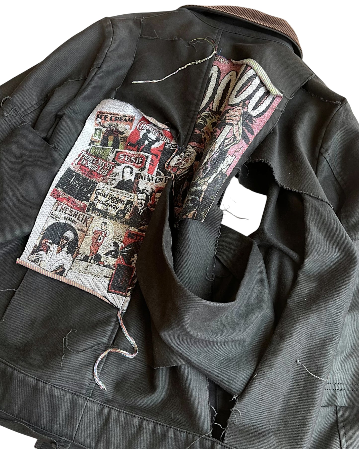 Mihara Yasuhiro FW2016/17 Runway Reconstructed Patchwork Openwork Jacket