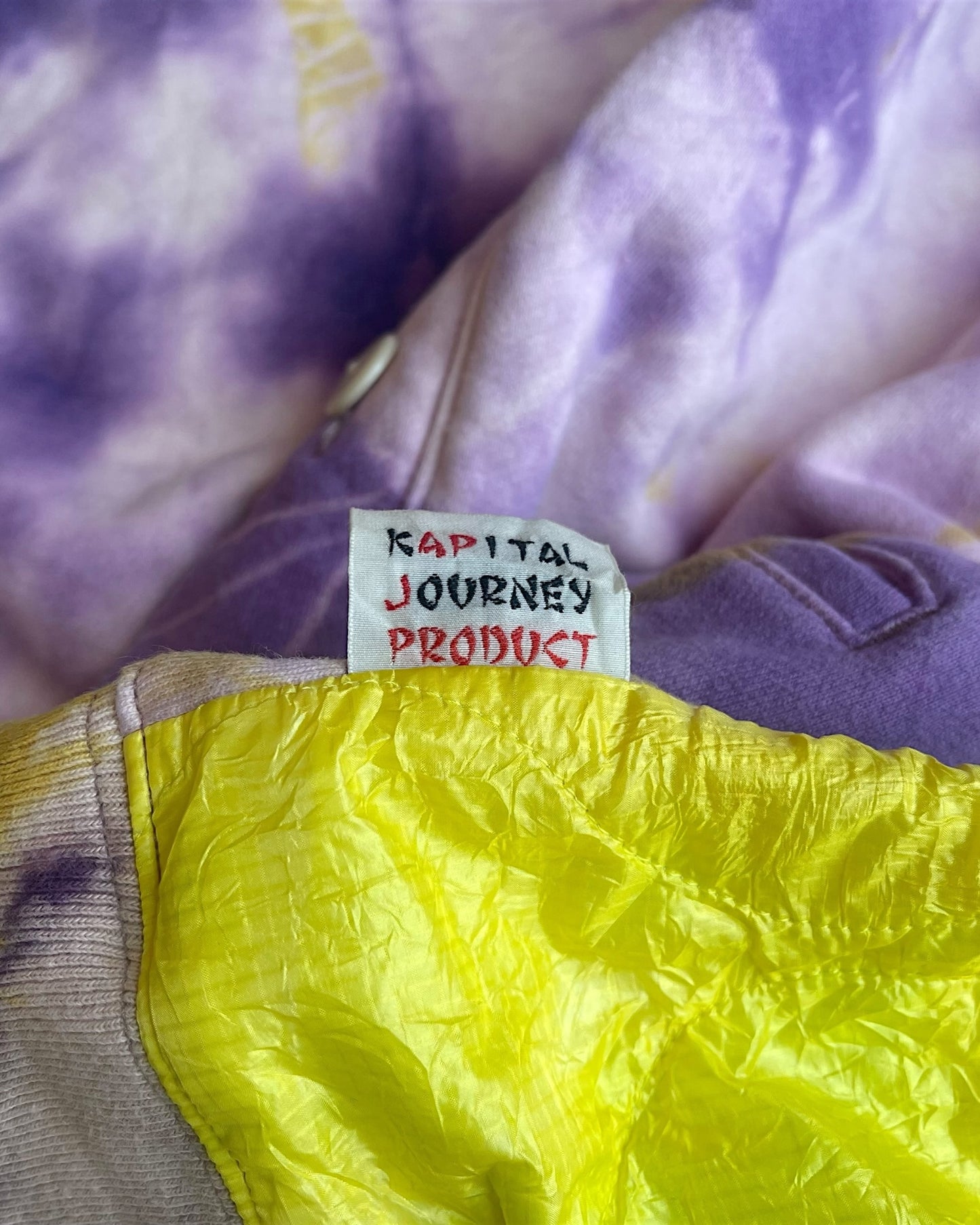 Kapital Journey Product Bibark Tie-Dye Hybrid Quilted Cardigan