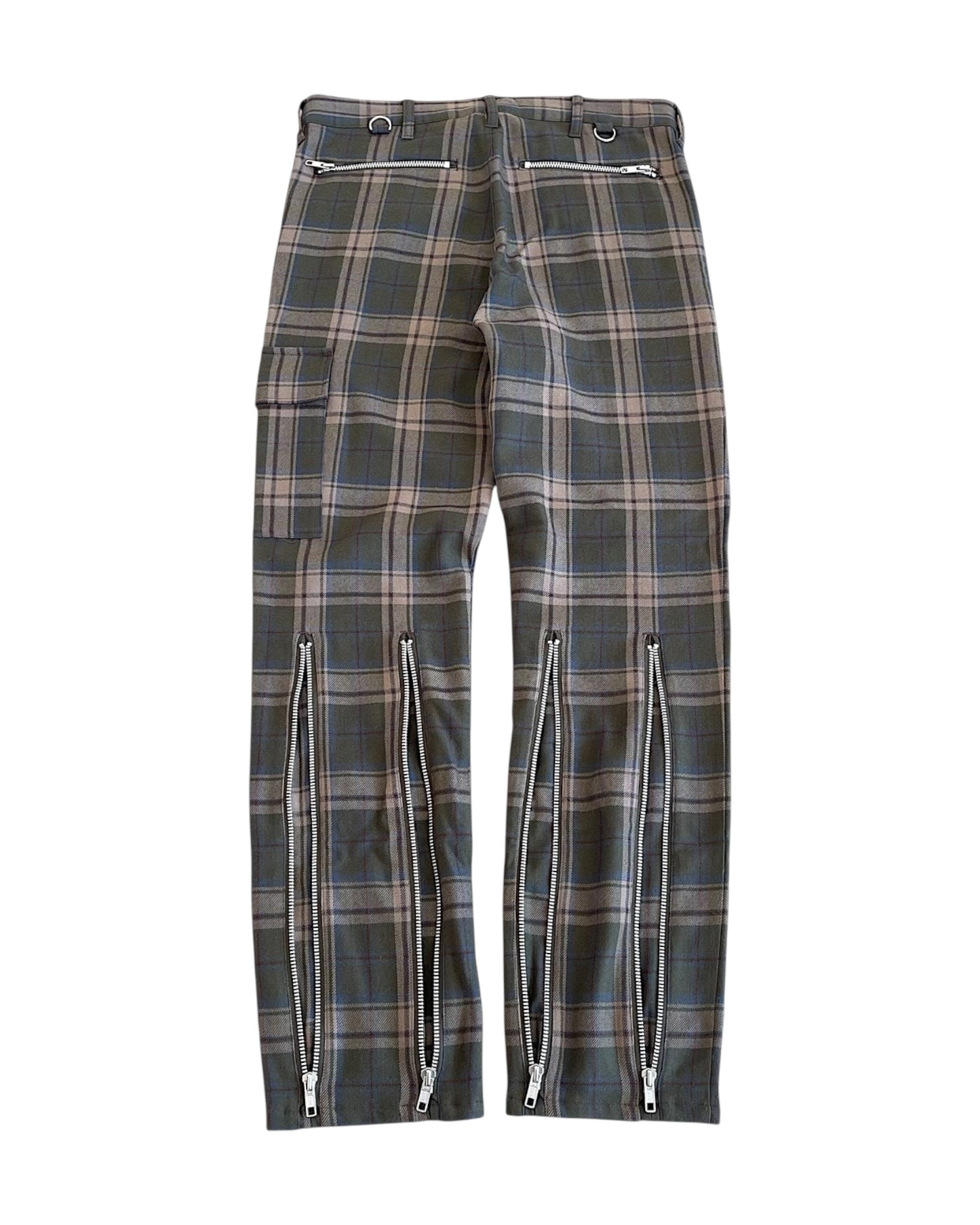 Undercover AW00 'Melting Pot' Star Knee Plaid Wool Zipper Pants