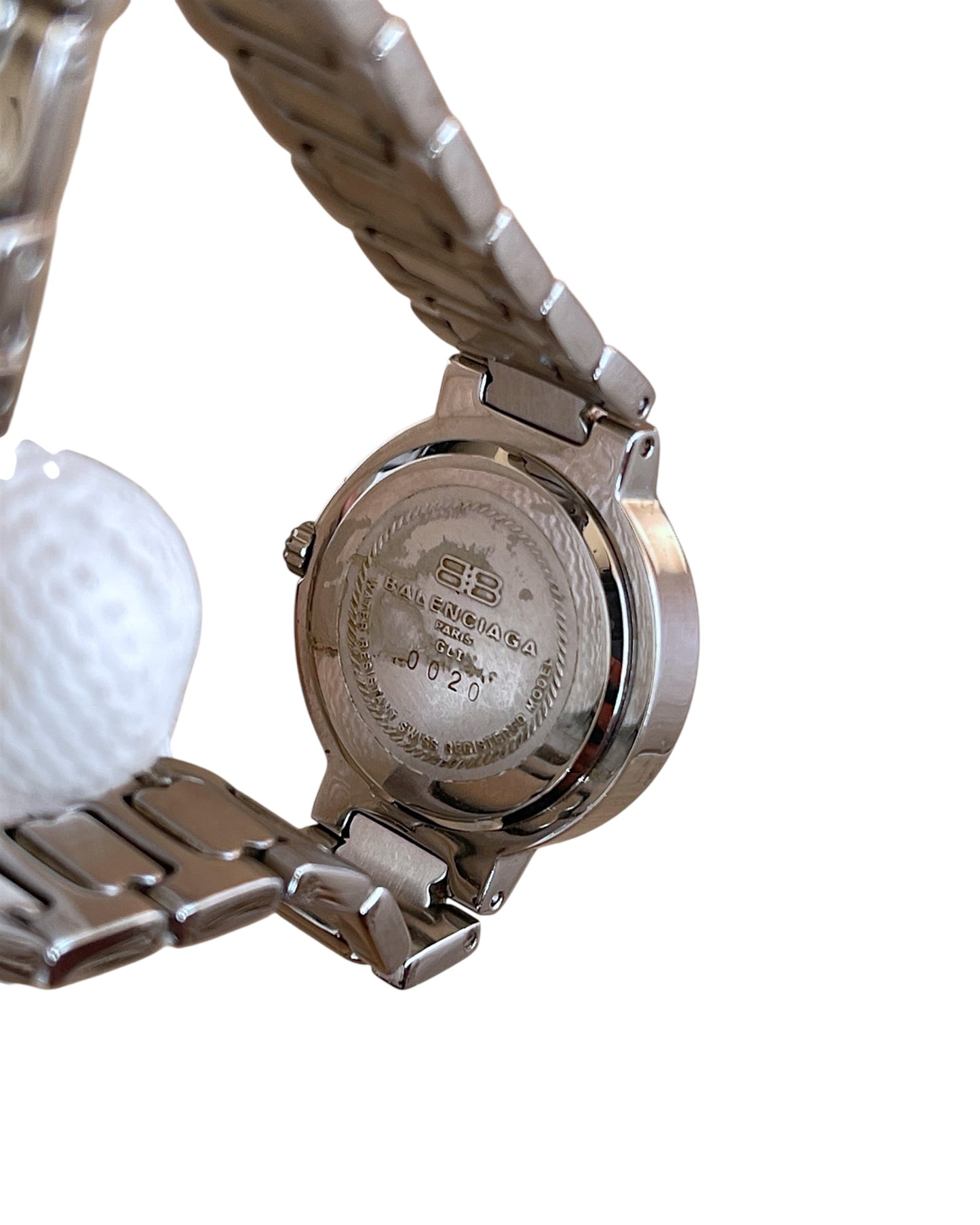 Balenciaga Vintage White Dial Circle Case Silver Quartz Watch