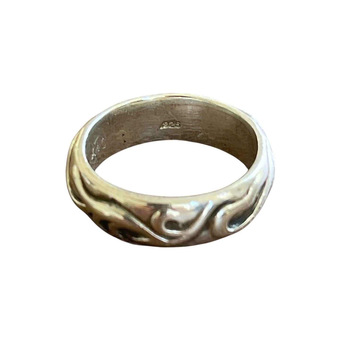 A&G Rock 925 Sterling Silver Engraved Vine Ring