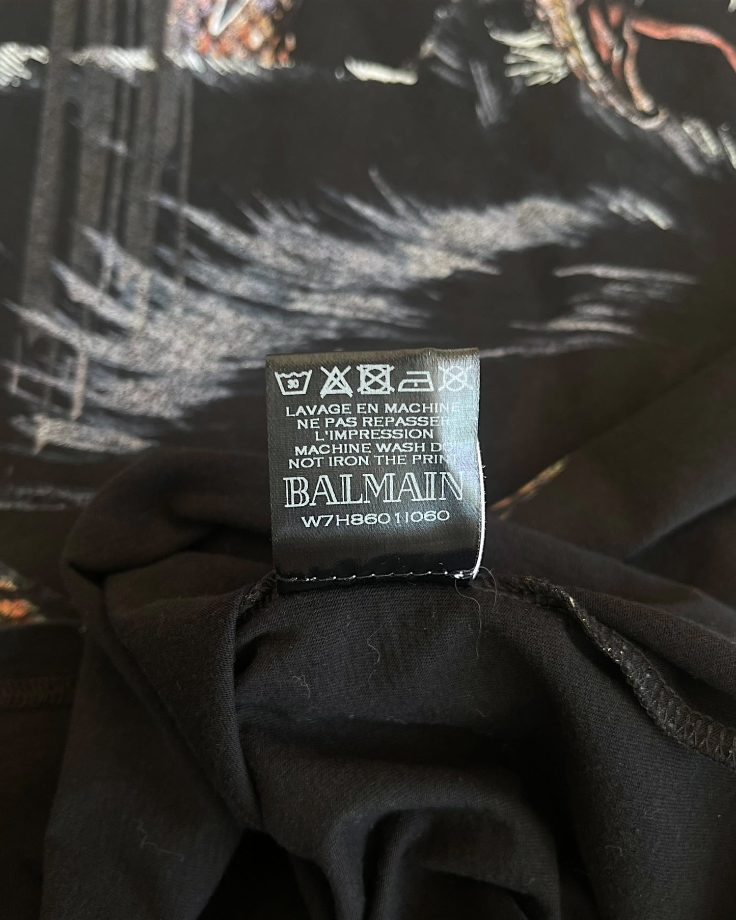 Balmain AW17 Panther Tiger Snake Rock Graphic T-Shirt