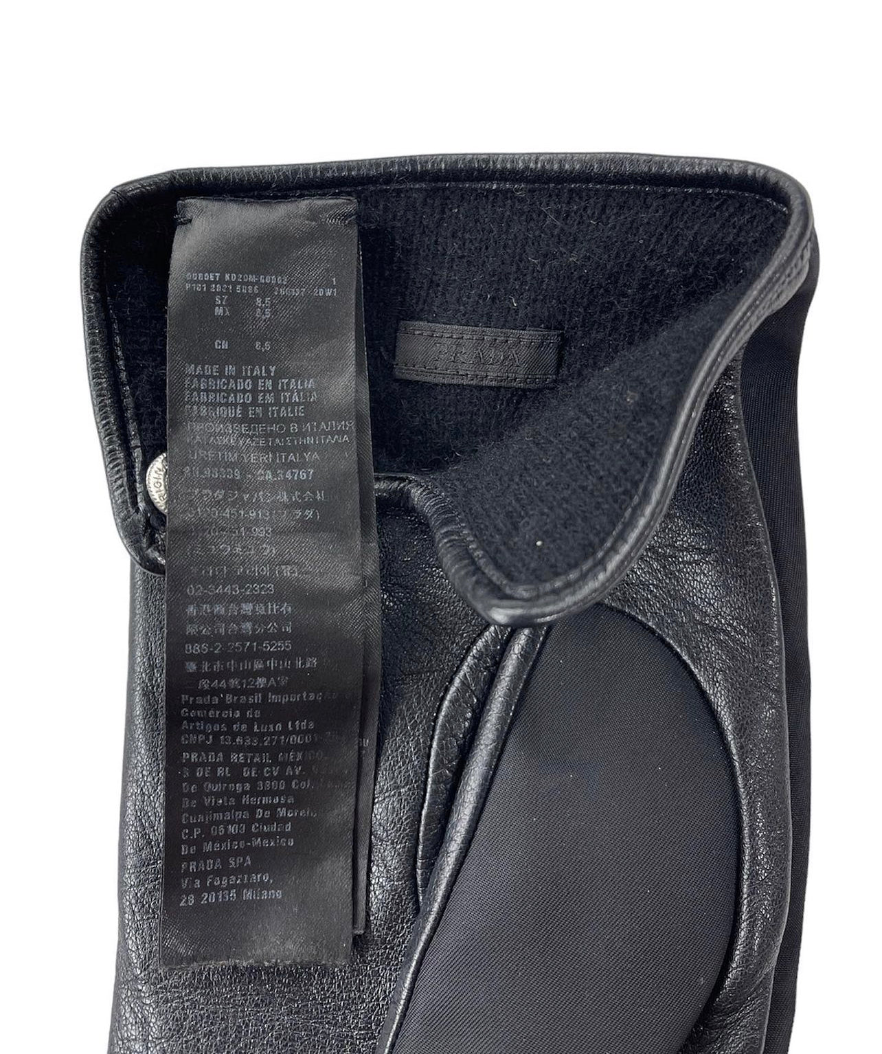 FW2021 Prada Re-Nylon and Napa Leather Gloves