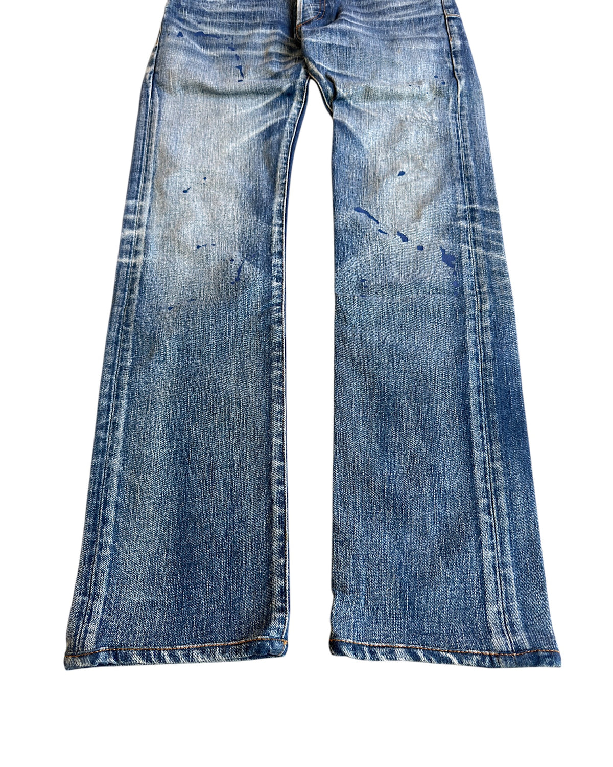 Dior Homme SS11 Ink Me Paint Splatter Blue Washed Denim Jeans