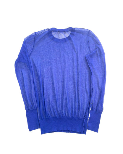 Y's Yohji Yamamoto SS2013 Mesh Sheer Ribbed Long-Sleeve Top