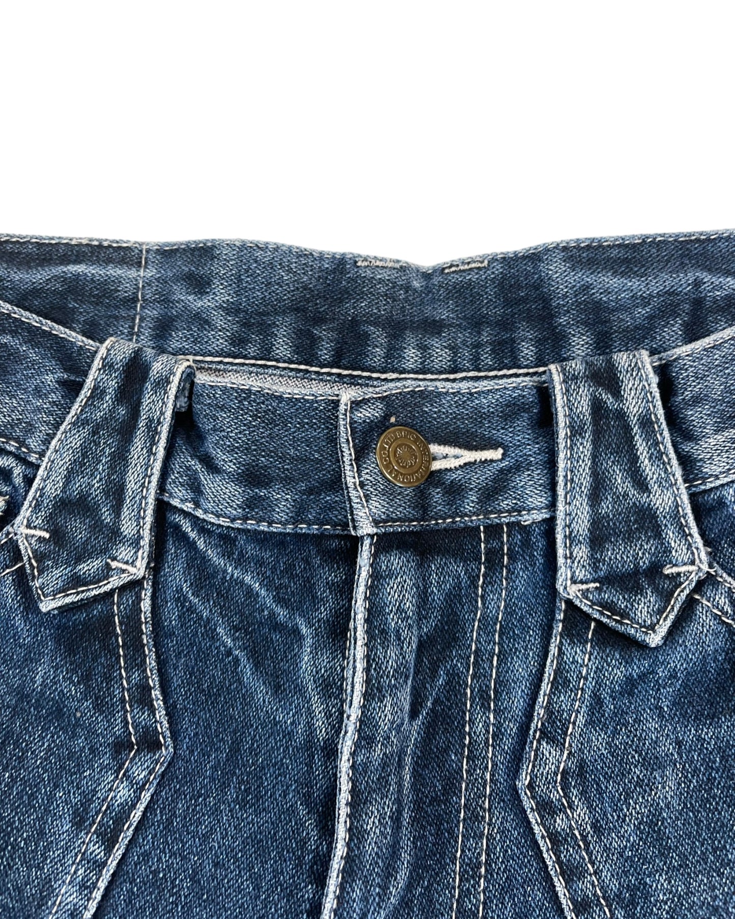 Tornado Mart Shield Panel Bootcut Flare Denim Jeans