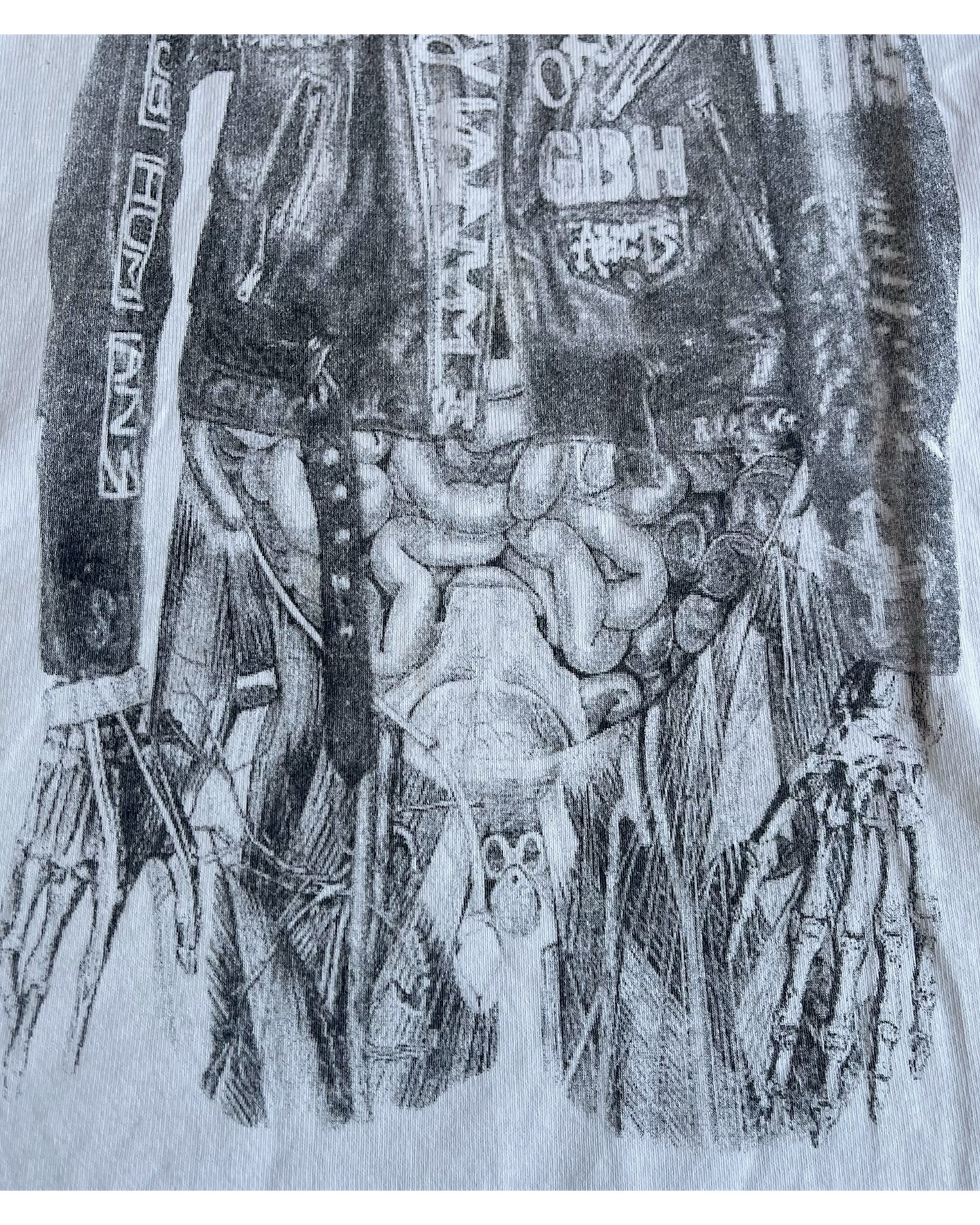 Undercover AW05 "Arts & Crafts" Punk Horse Anatomy 3/4 Length T-Shirt