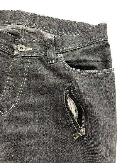2000s Téte Homme White Stitch Straight Leg Denim