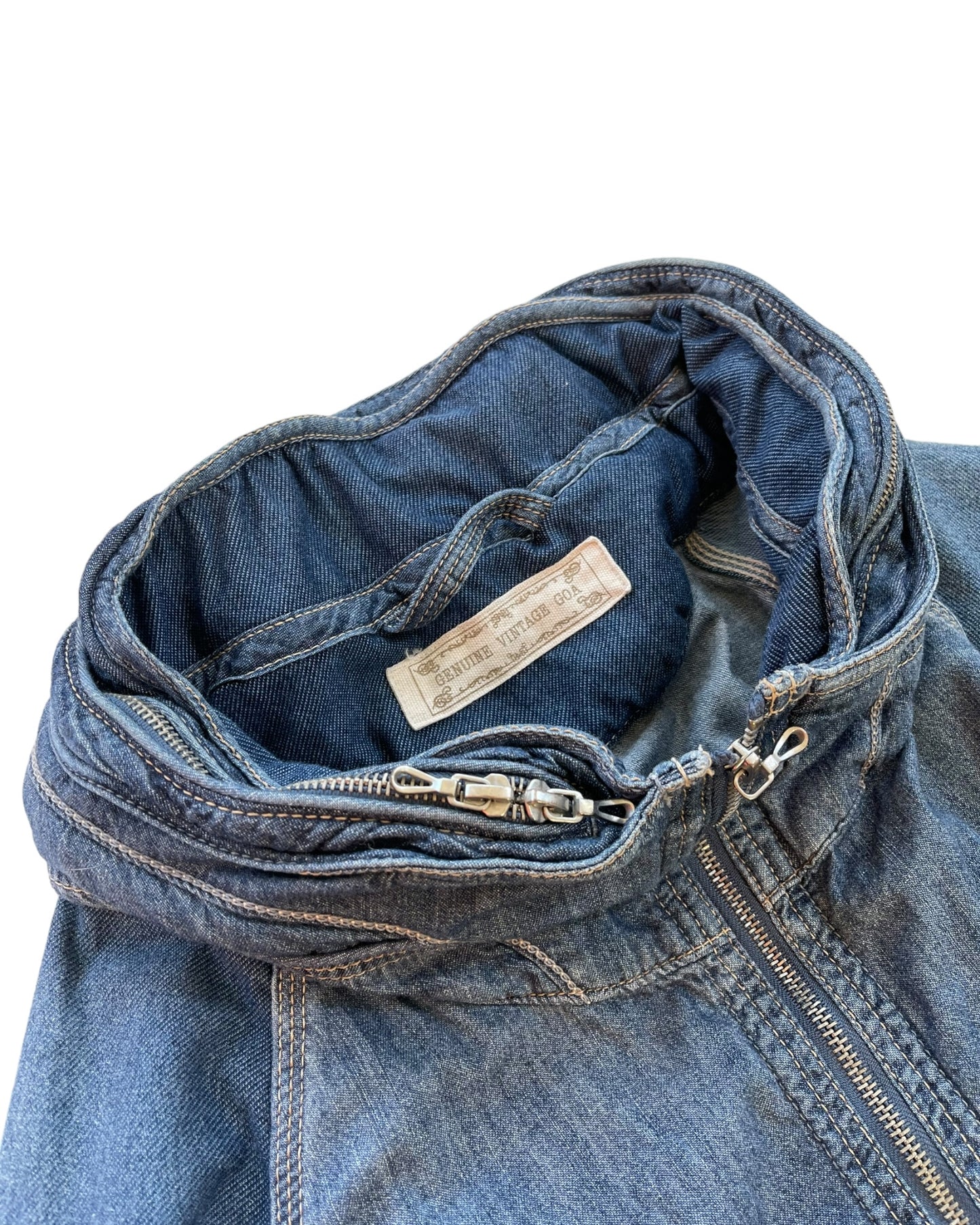 GOA Natural Vintage Denim Bono Packable Wire Hoodie Jacket