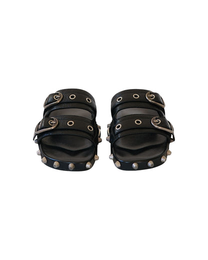 Balenciaga Cagole Studded Buckle Sandal Slide