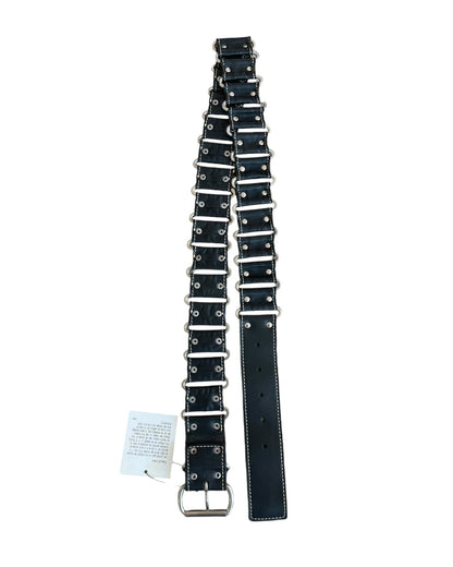 Undercover AW06 'GuruGuru' Silver Ring Studded Leather Belt