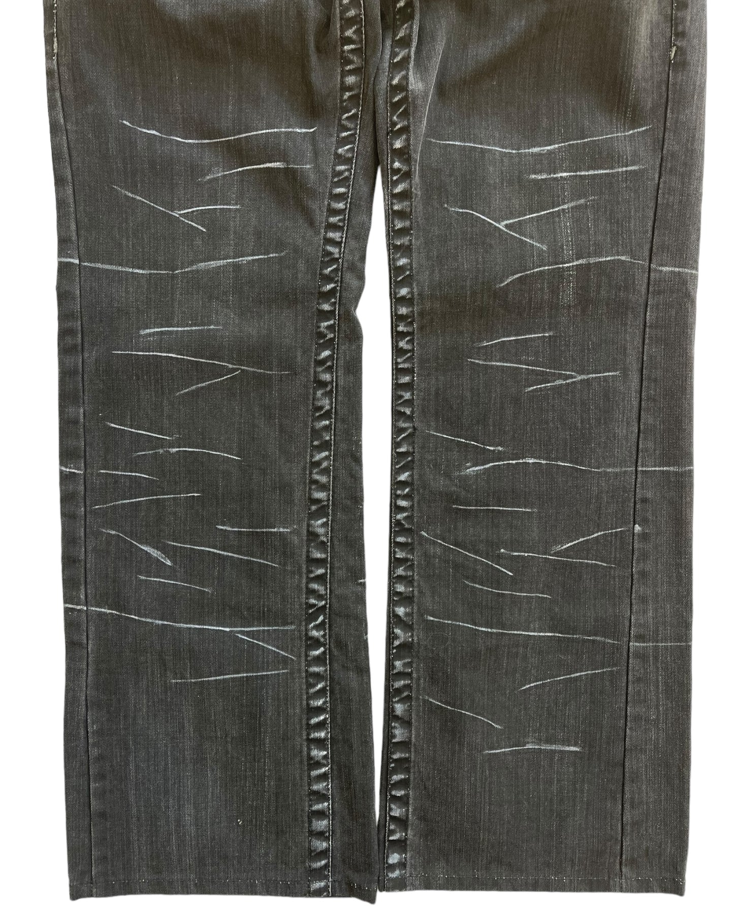 Nicole Club For Men Waxed White Streaks Bootcut Flare Denim