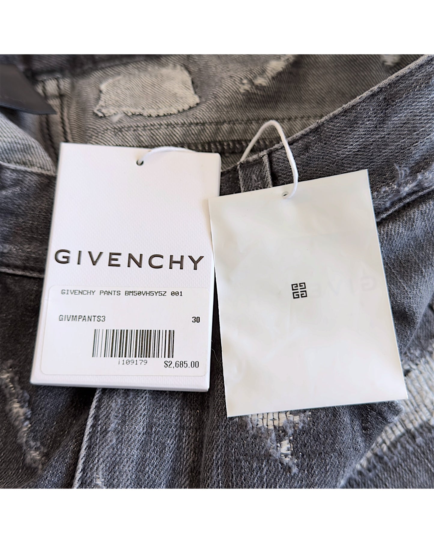 Givenchy AW2023 Moleskin Patch Distressed Boro Repaired Denim Jeans