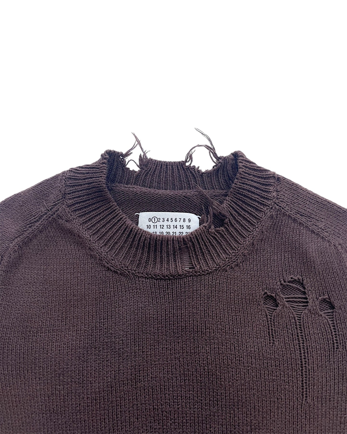 Maison Margiela SS22 Side Slit Distressed Sweater