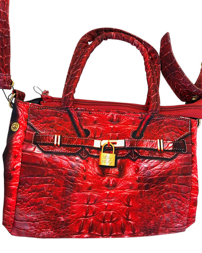 Talking About The Abstraction Illusion Baby Alligator Birkin Print Shoulder Bag