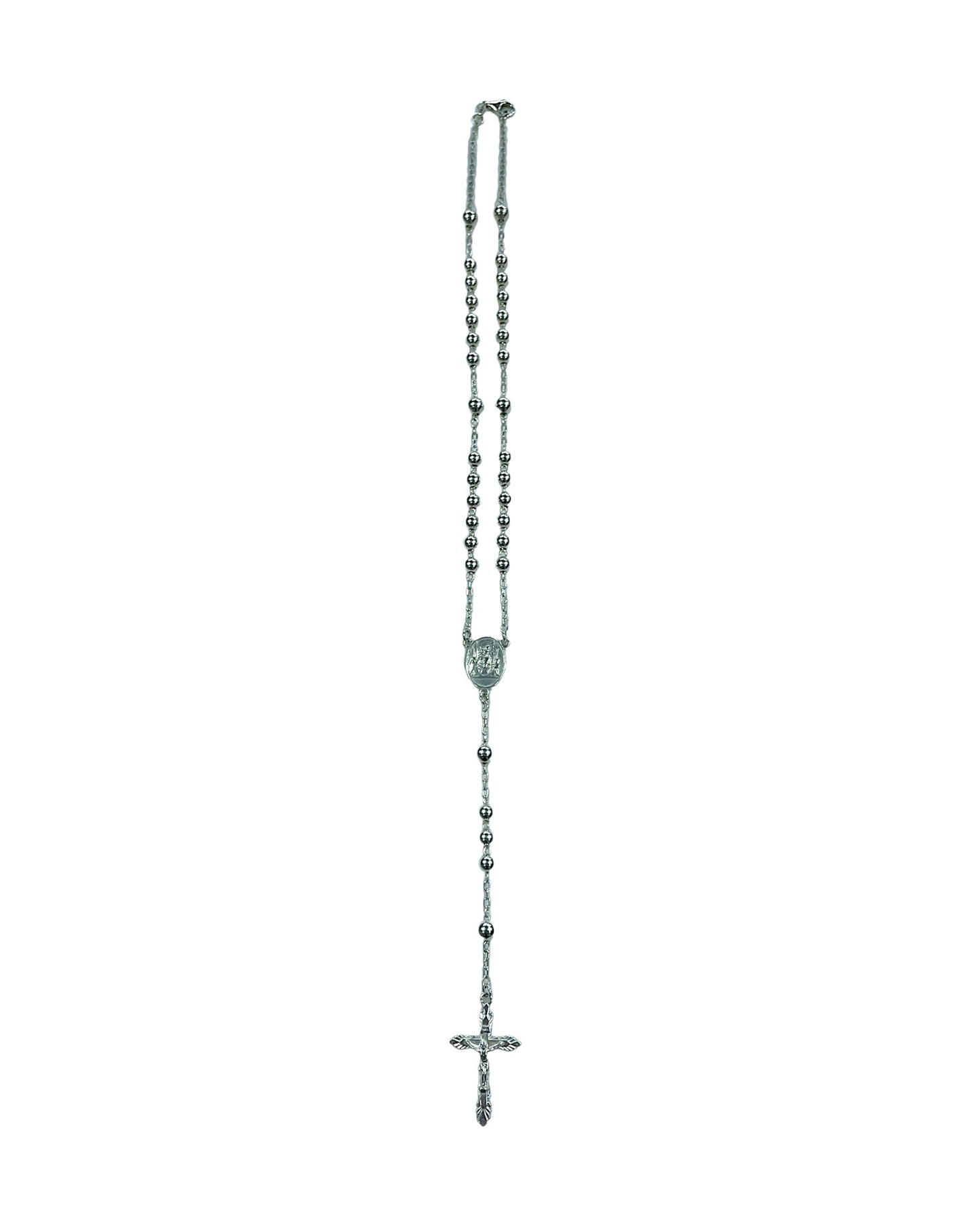 Dolce & Gabbana .925 Sterling Silver Cross Rosary Necklace