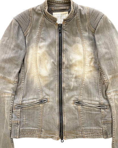 GOA Sand Wash Denim Biker Jacket