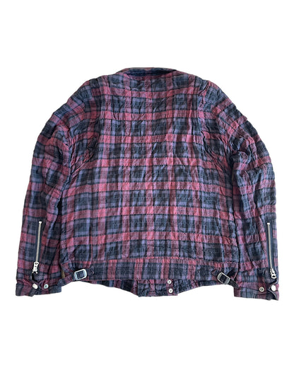 Undercover SS08 'Purple' Plaid Cotton Cargo Riders Jacket